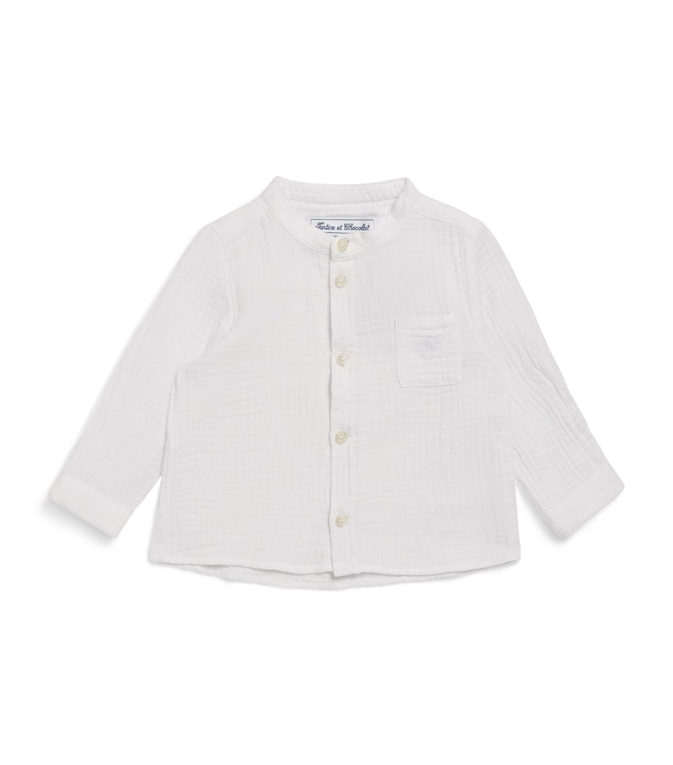 Cotton Mandarin Collar Shirt (3 Months-4 Years)