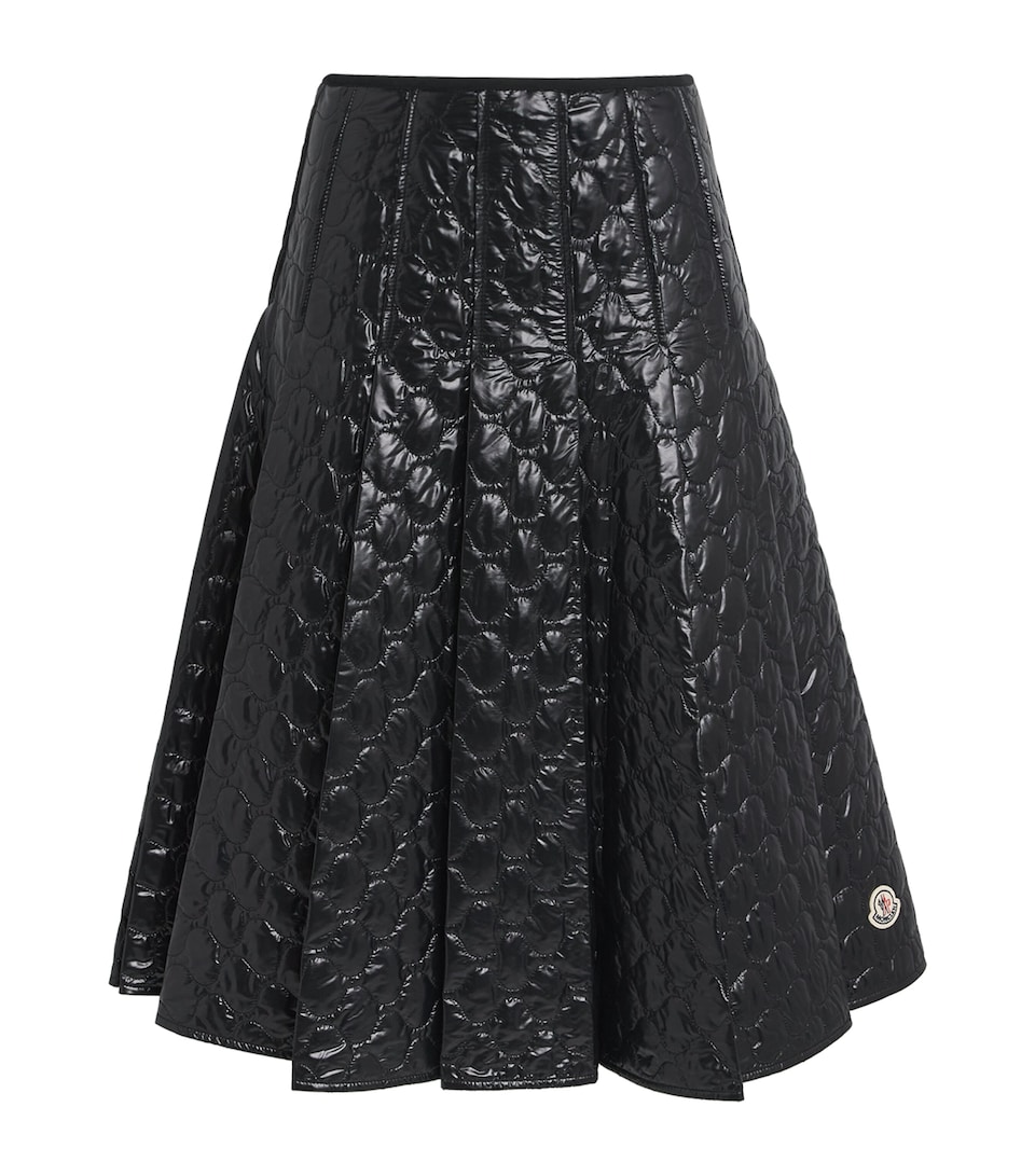 Microfiber Quilted Midi Skirt