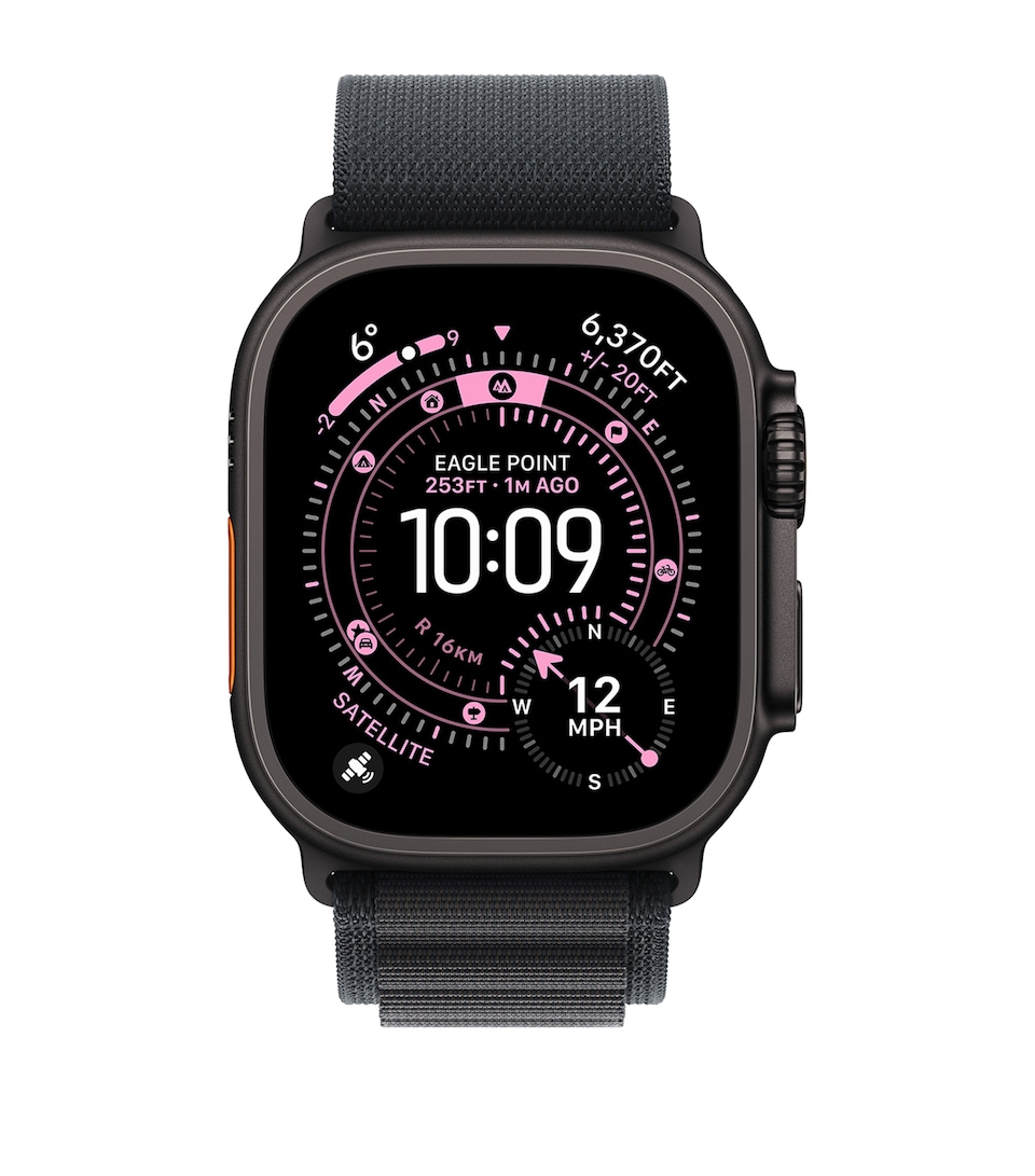 Apple Watch Ultra 3 - Black with Black Alpine Loop, 49mm, Medium