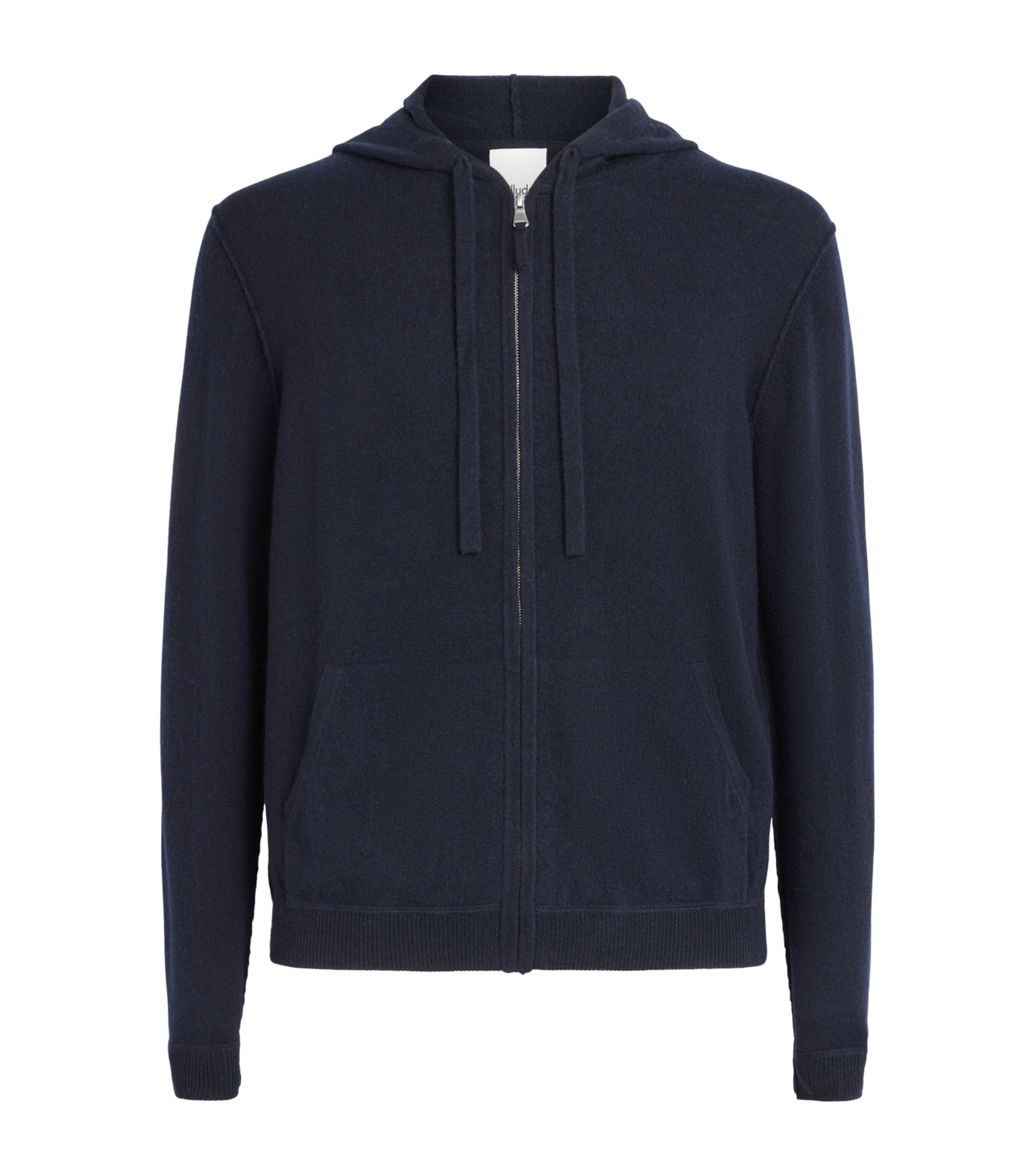 Allude Mens Wool-Cashmere Zip-Up Hoodie