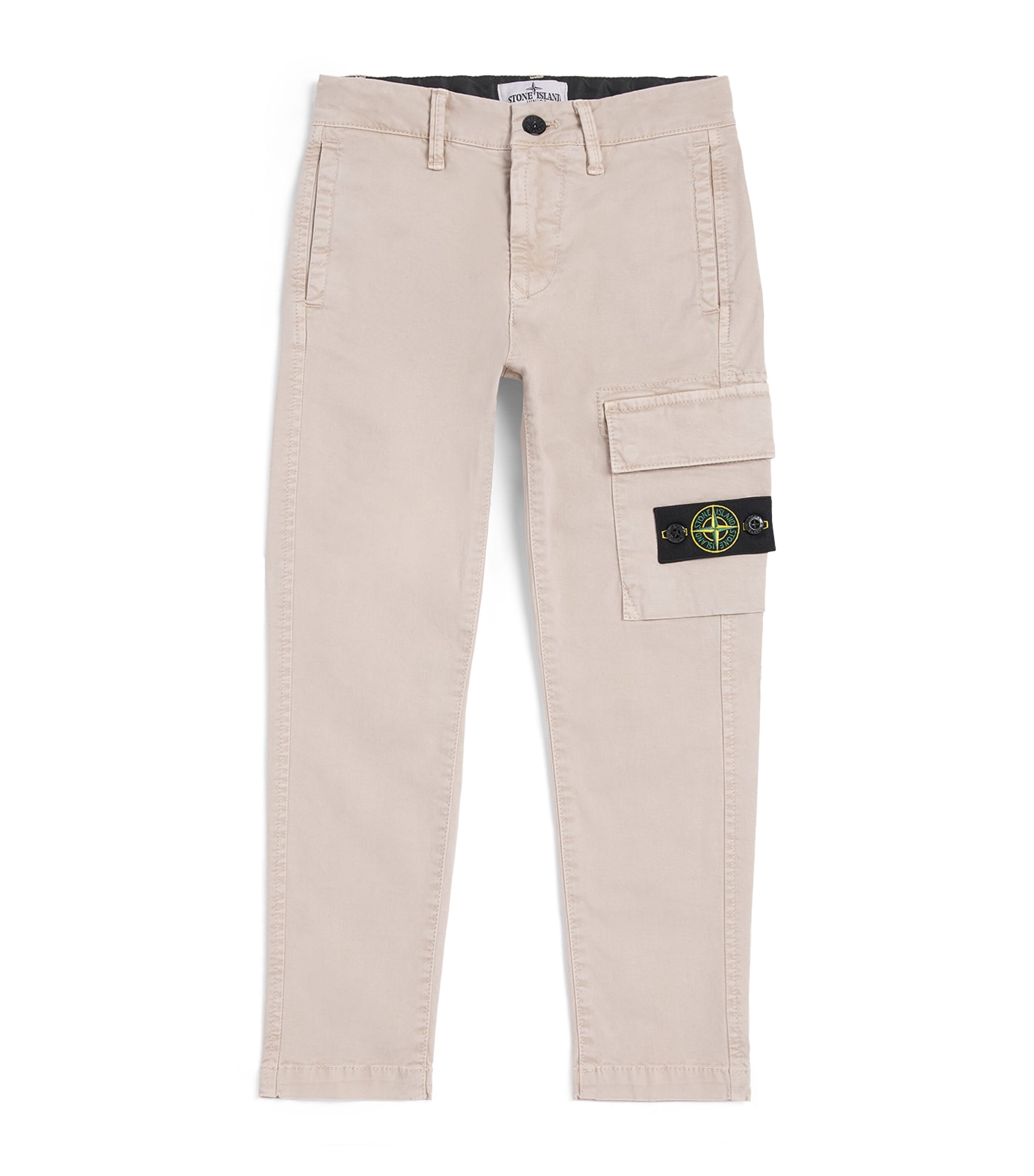 Stone Island Junior Stretch-Cotton Zip-Up Cargo Trousers (6-14 Years) Desert Sand