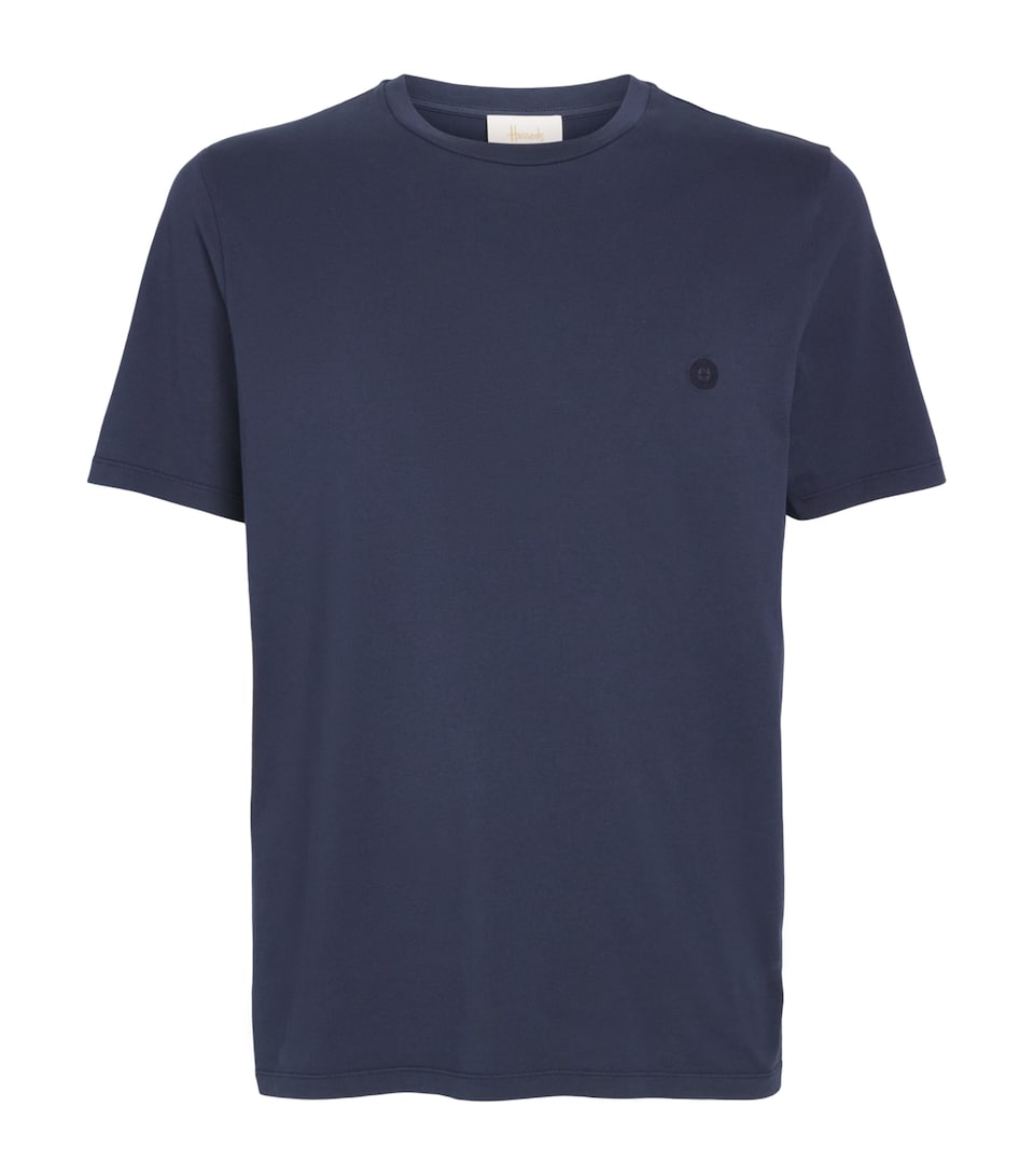 Harrods Mens Cotton T-Shirt Navy