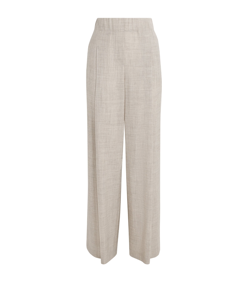Wool-Cashmere Wide-Leg Trousers