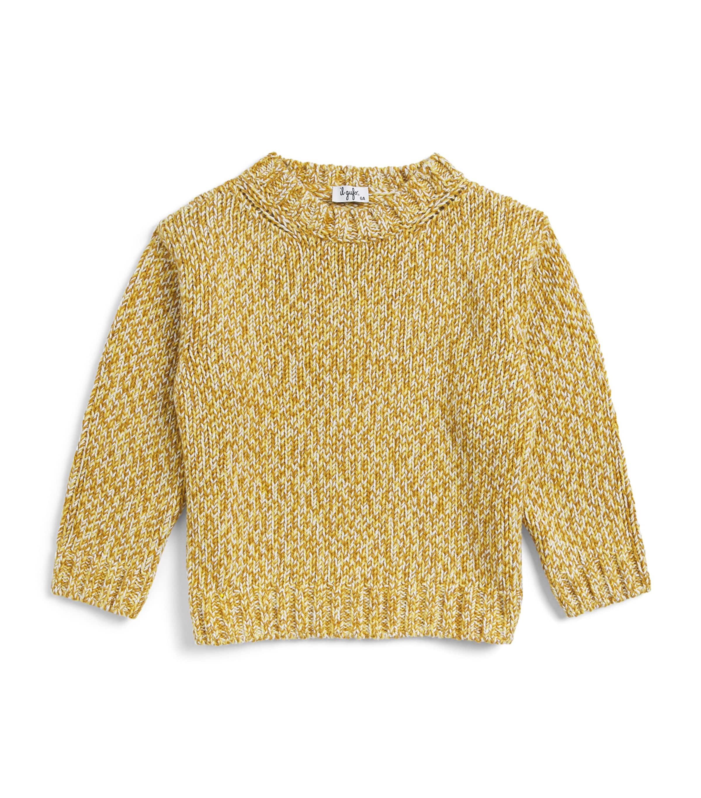 Il Gufo Wool-Blend Crew-Neck Sweater (2-12 Years) Crocus Yellow