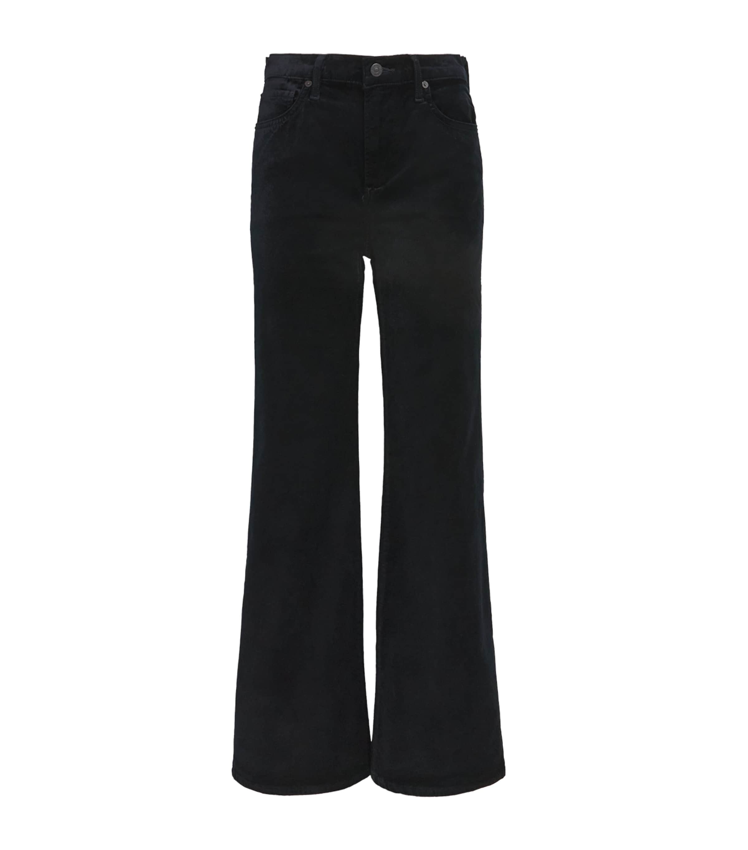 Citizens of Humanity Womens Velvet Kimberley '70s High-Rise Flare Jeans Ony Onyx Black