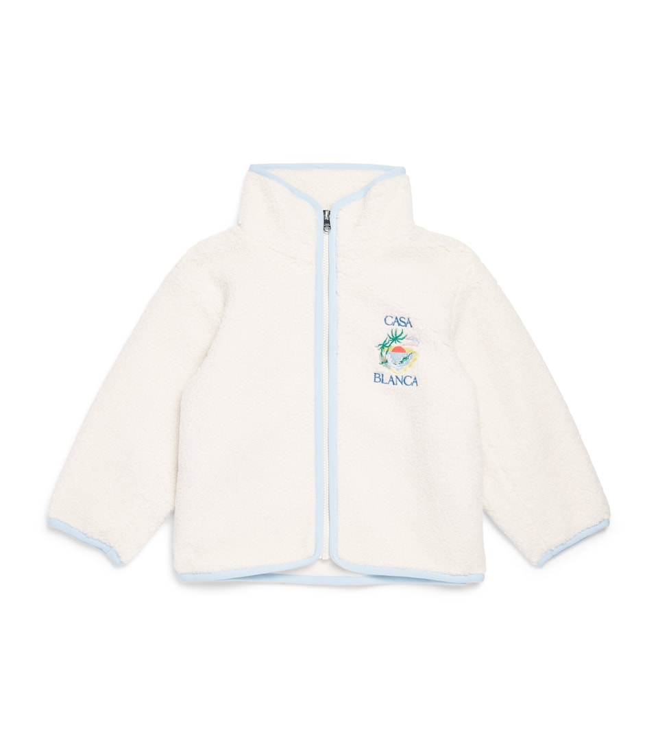 Casablanca Kids Logo Fleece Jacket (3-8 Years) Phantasm Agora Embr