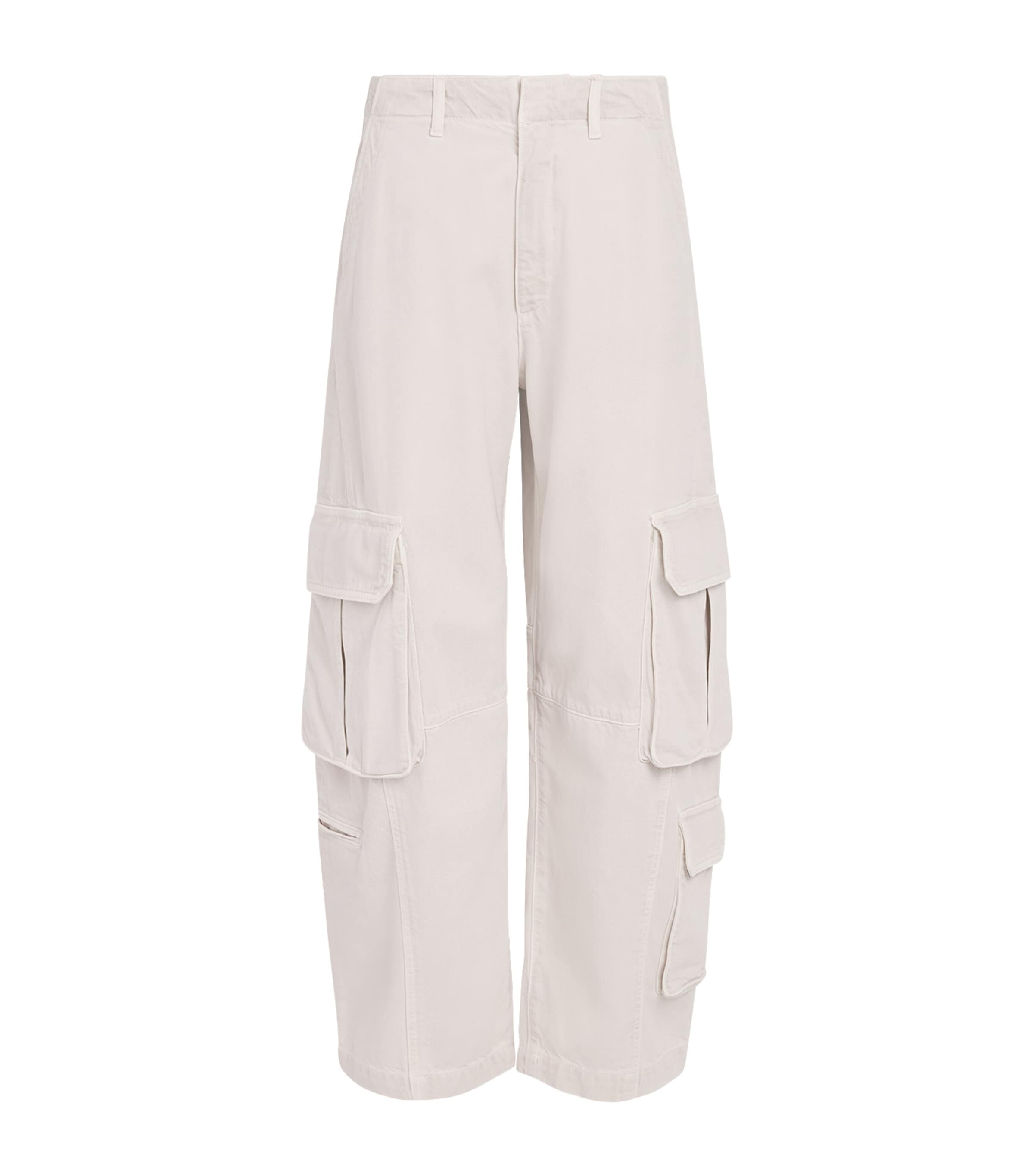 AGOLDE Womens Ambika Cargo Trousers Boen Bone
