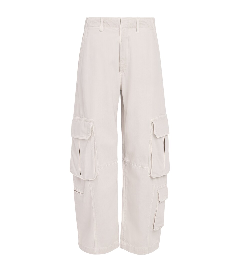 AGOLDE Womens Ambika Cargo Trousers Boen Bone