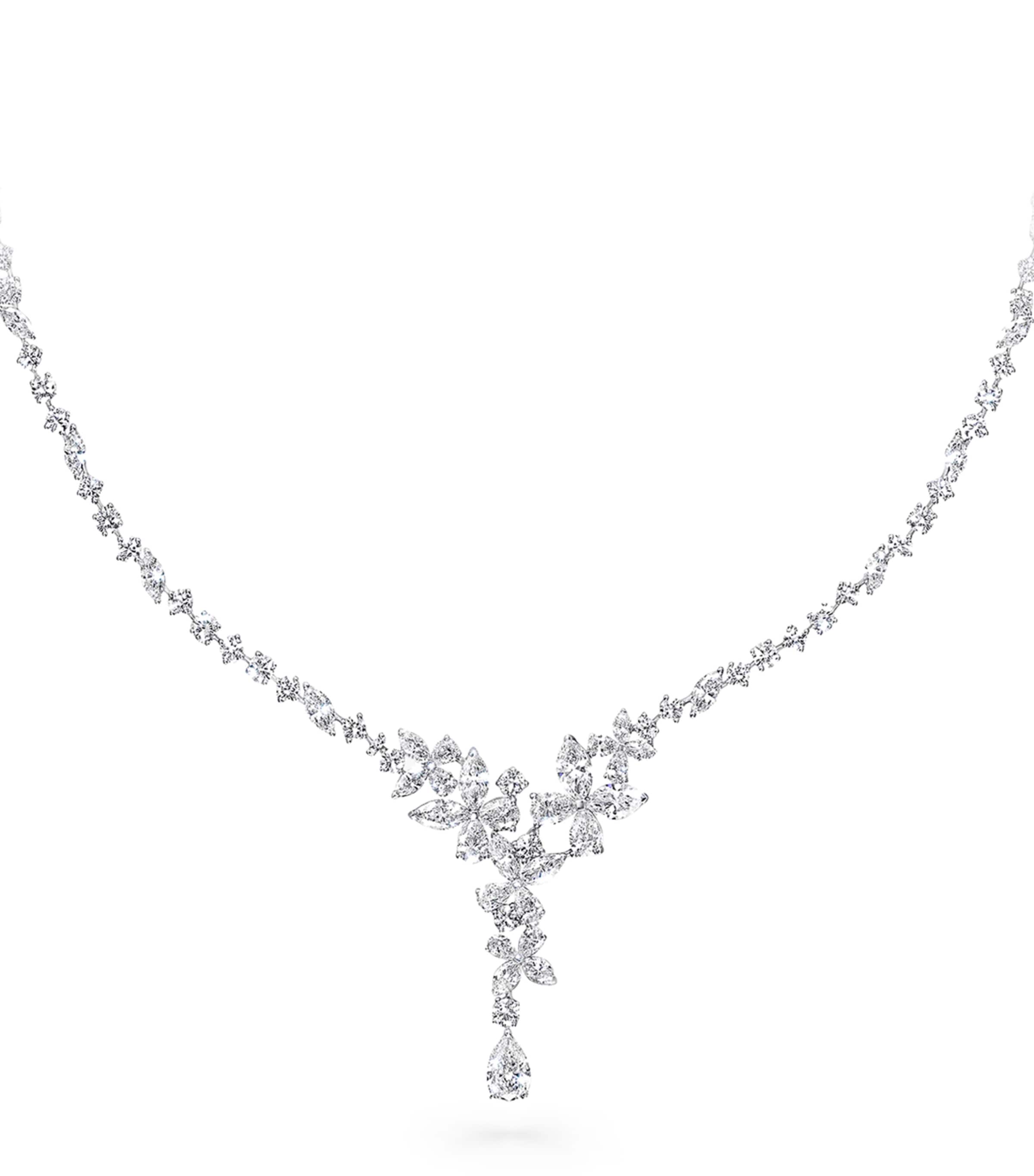 Graff White Gold and Diamond Classic Butterfly Necklace White Gold