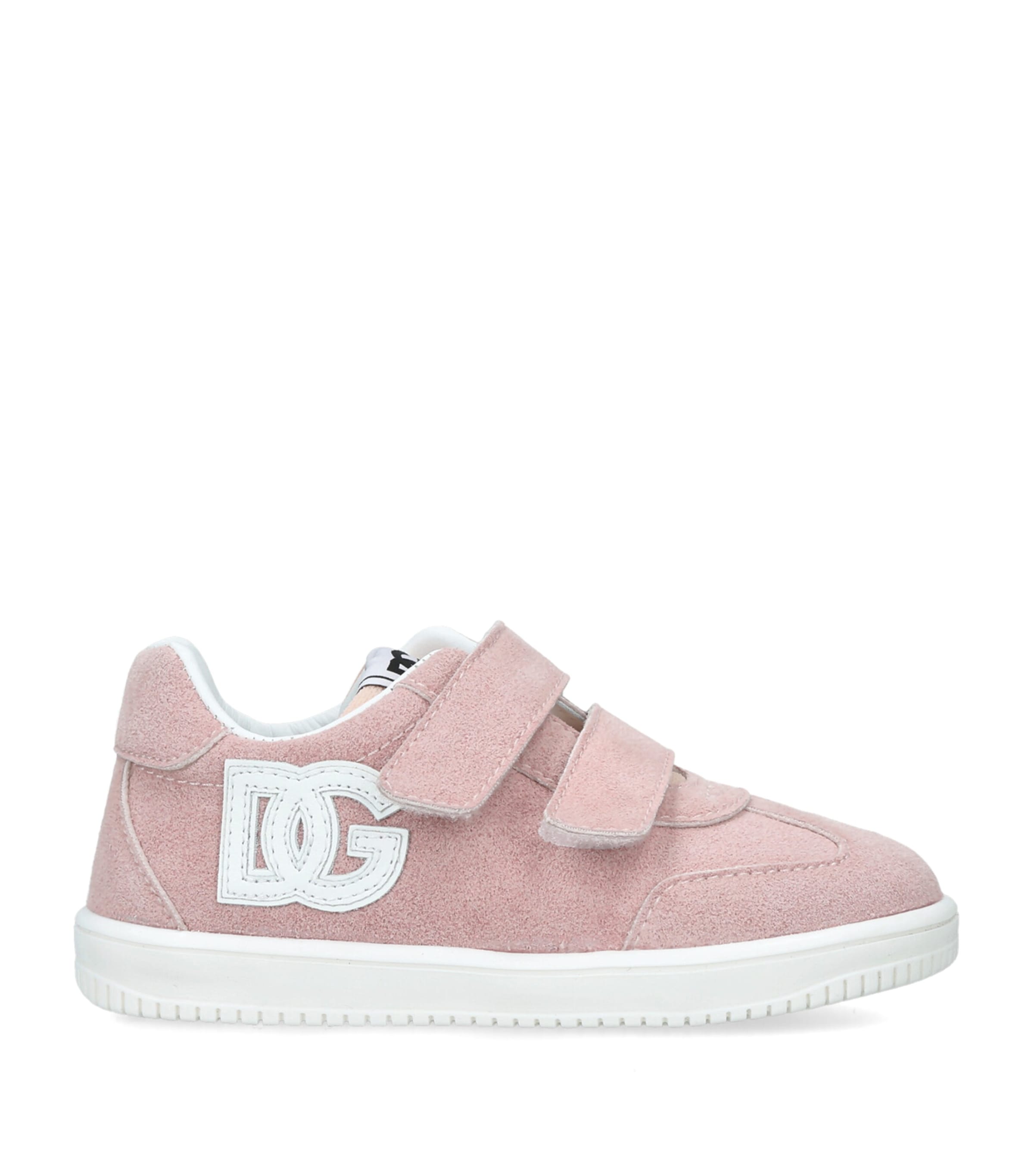 Dolce&Gabbana Kids Suede Logo Sneakers Pink