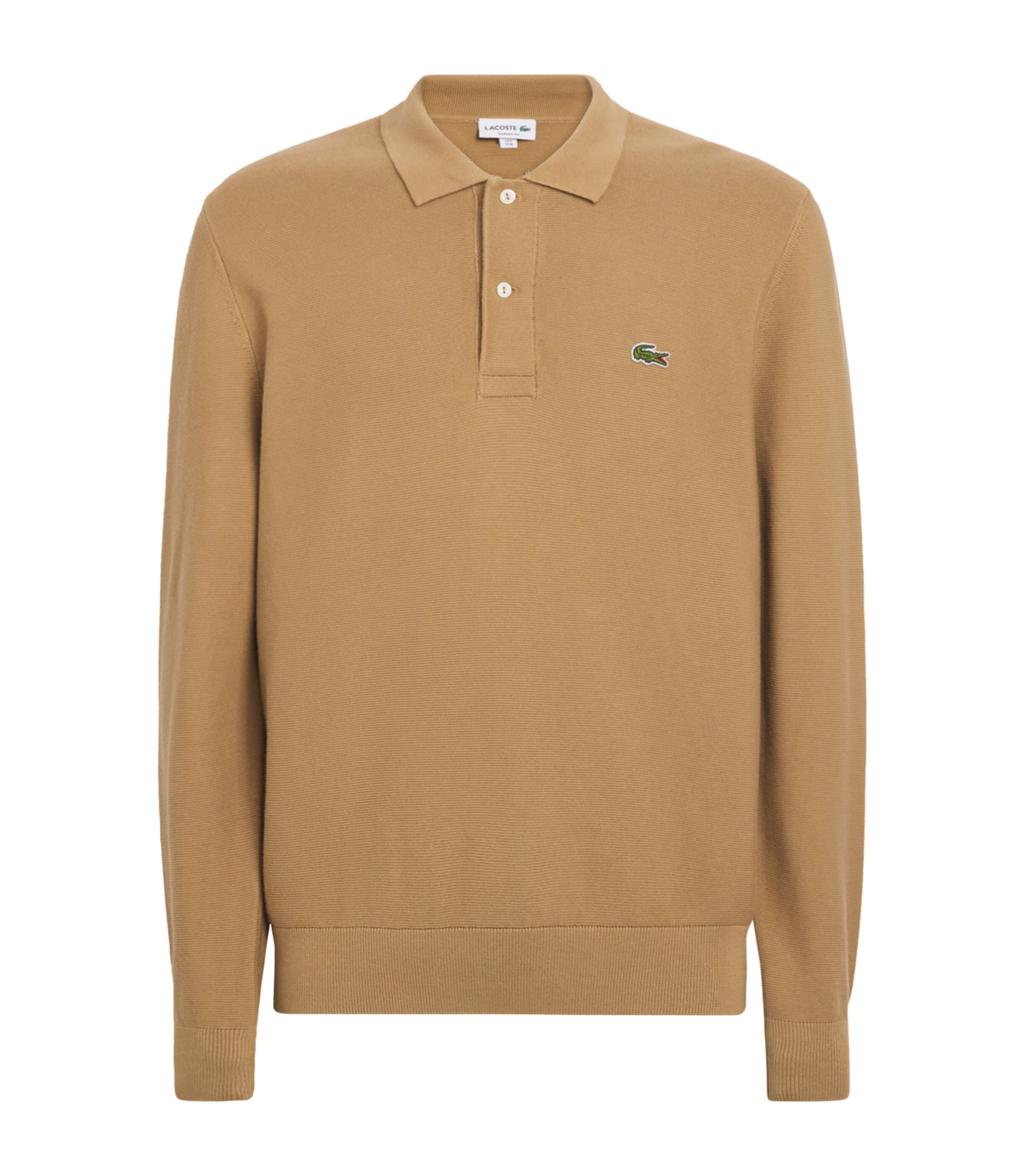 Lacoste Mens Cotton Piqué Polo Sweatshirt Cookie