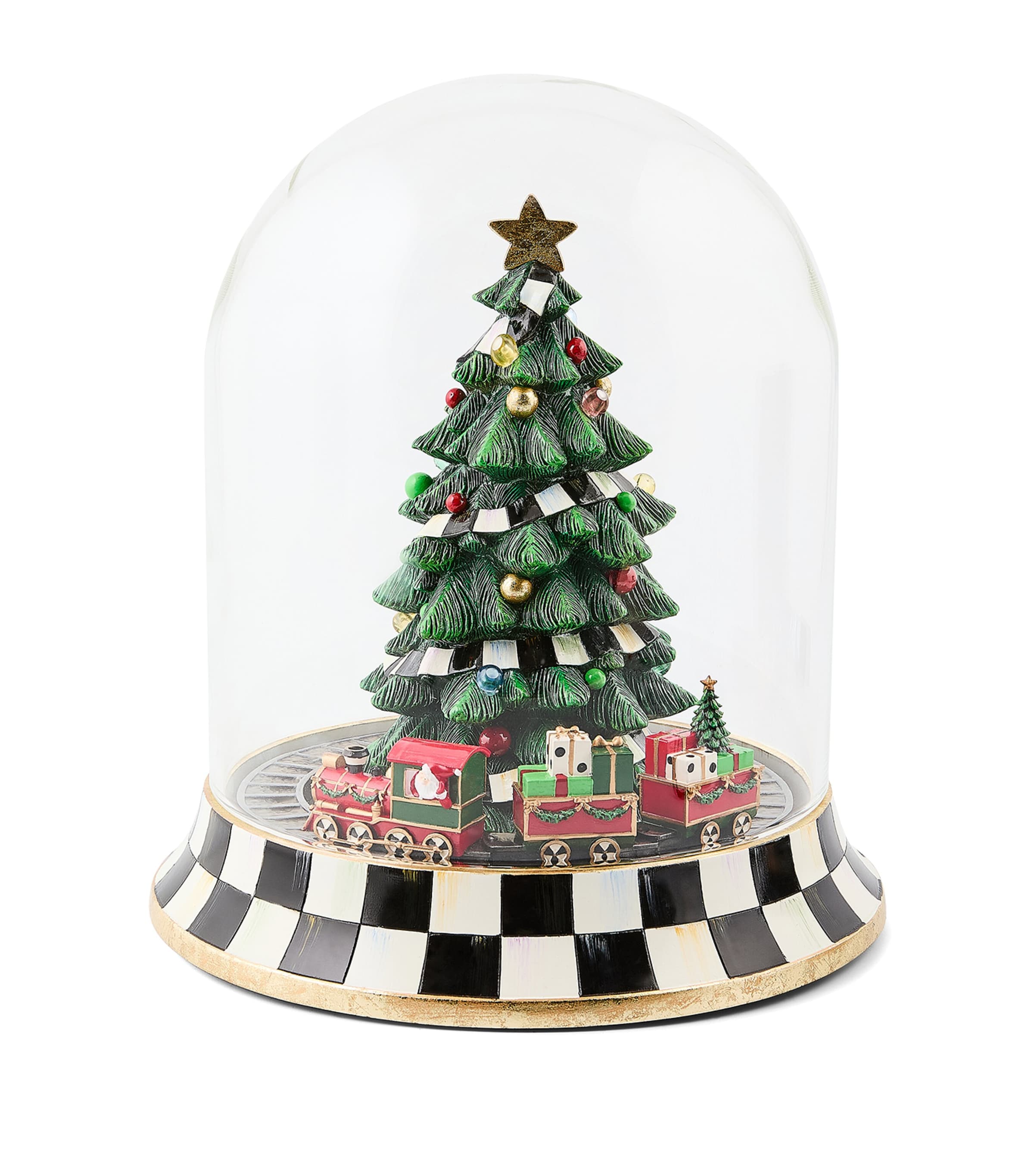 MacKenzie-Childs Christmas Tree Music Box Cloche Green