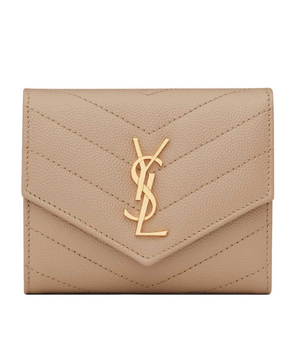 Saint Laurent Small Monogram Matelassé Envelope Wallet