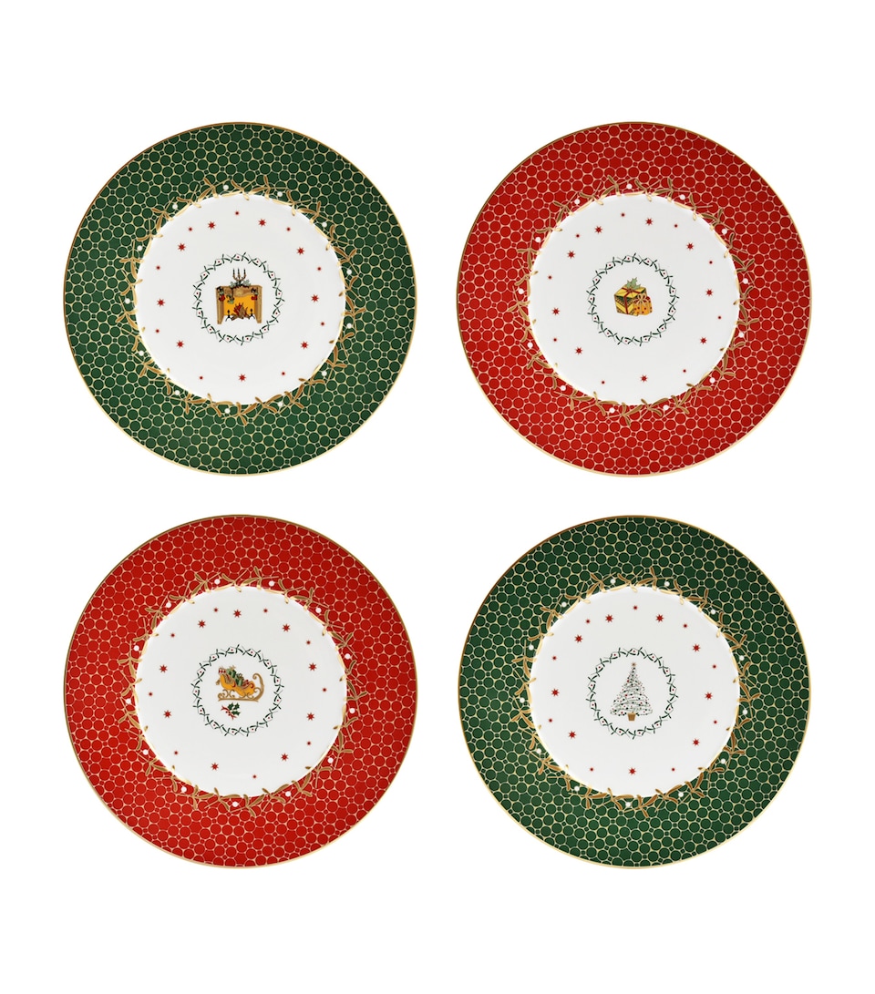 Bernardaud Set of 4 Assorted Dessert Plates (21cm) Multicolore