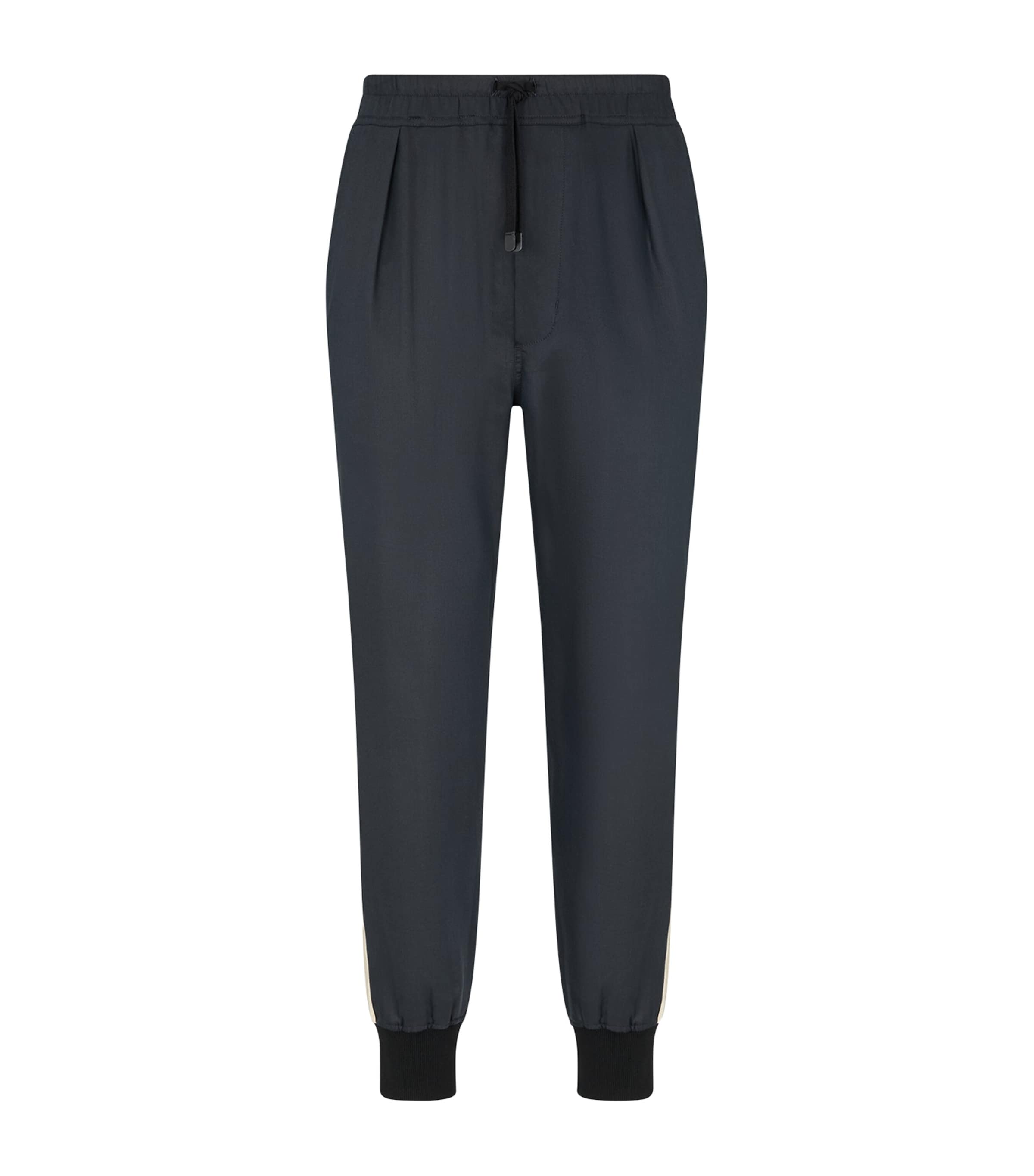 Cotton-Silk Drawstring Sweatpants