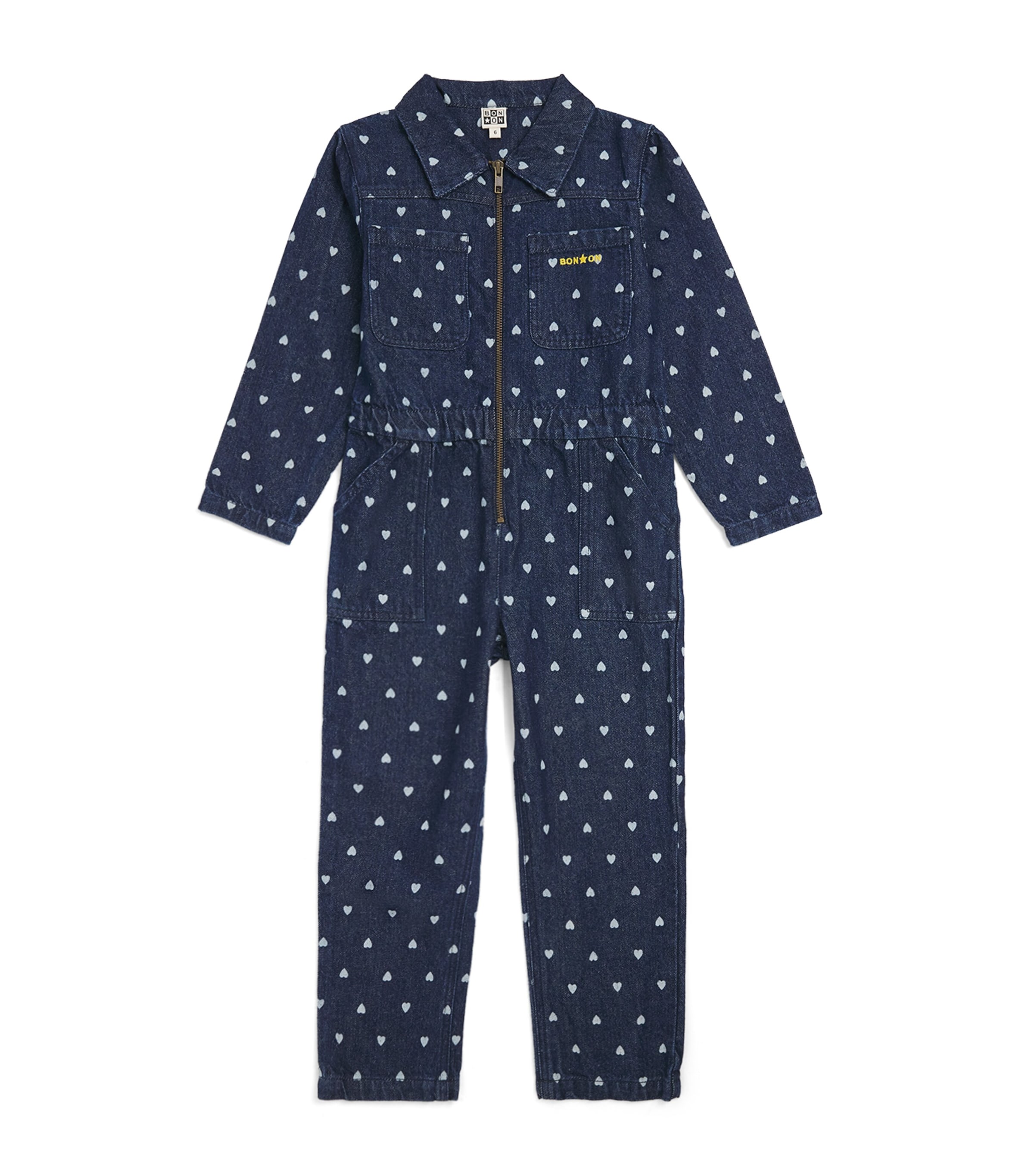 Bonton Denim Printed Boilersuit (2-14 Years) Denim Coeur