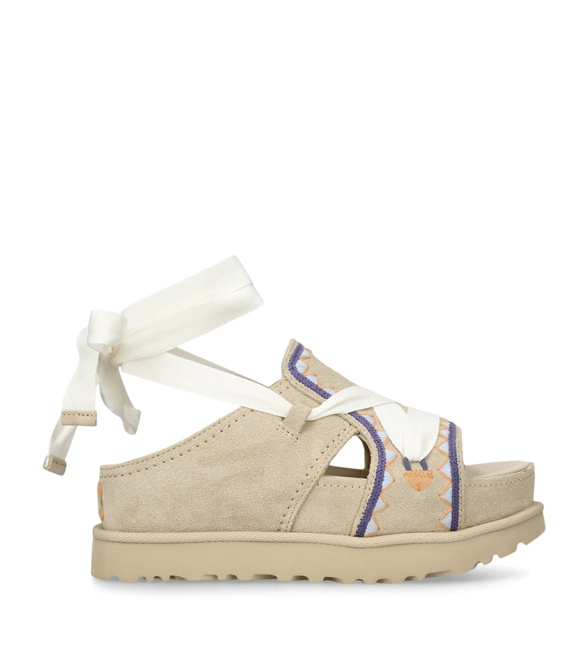 UGG Goldenstar Hi Artstitch Sandals Beige Comb