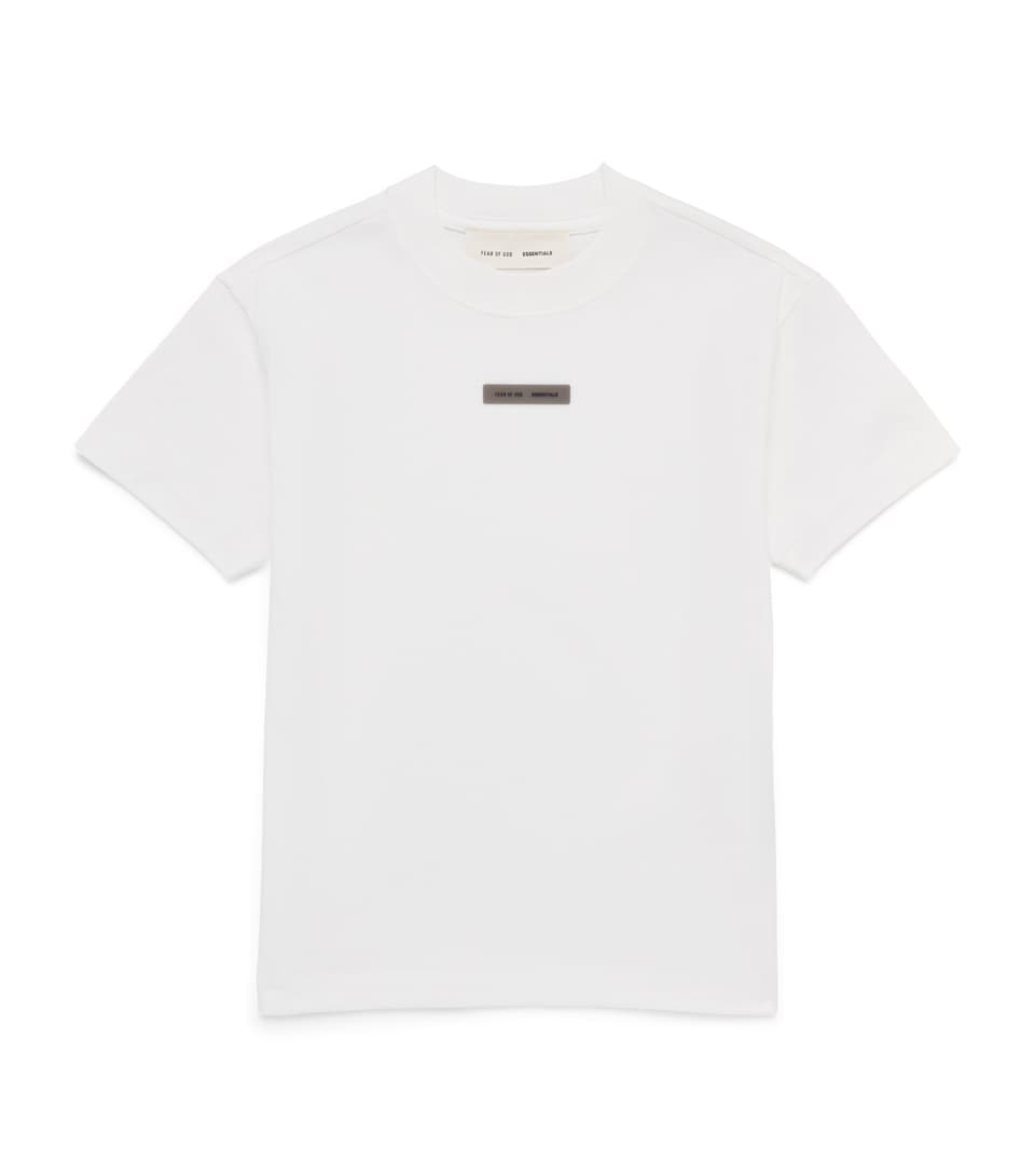 FEAR OF GOD ESSENTIALS KIDS Cotton Logo T-Shirt (2-7 Years) Bright White