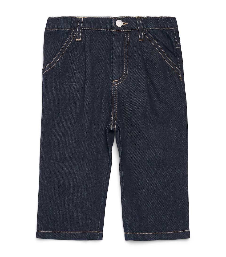 Kenzo Kids Raw Denim Straight-Leg Jeans (6-18 Months) Raw Denim