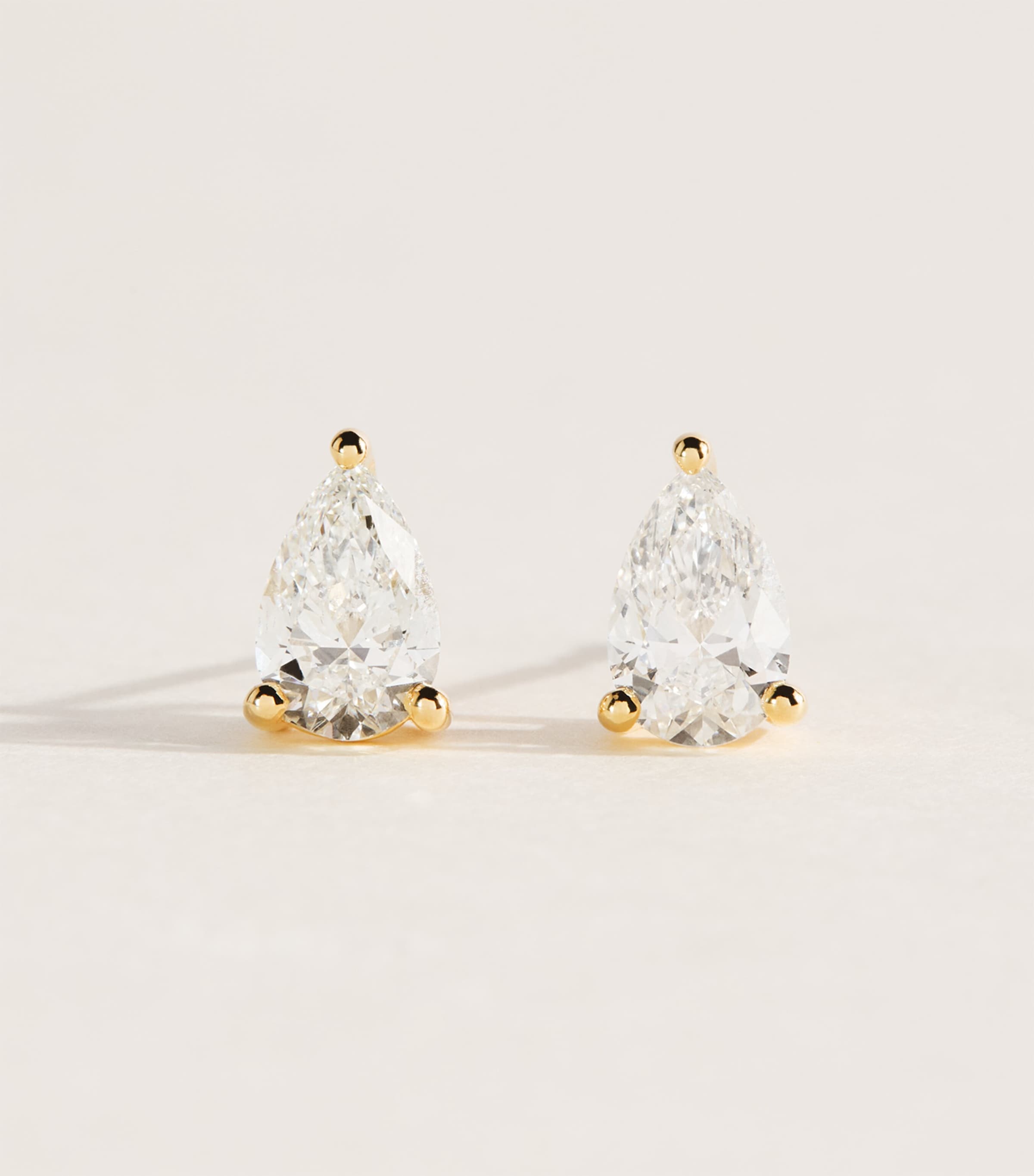 Harrods Yellow Gold and Diamond Stud Earrings (1.50ctw) Yellow Gold