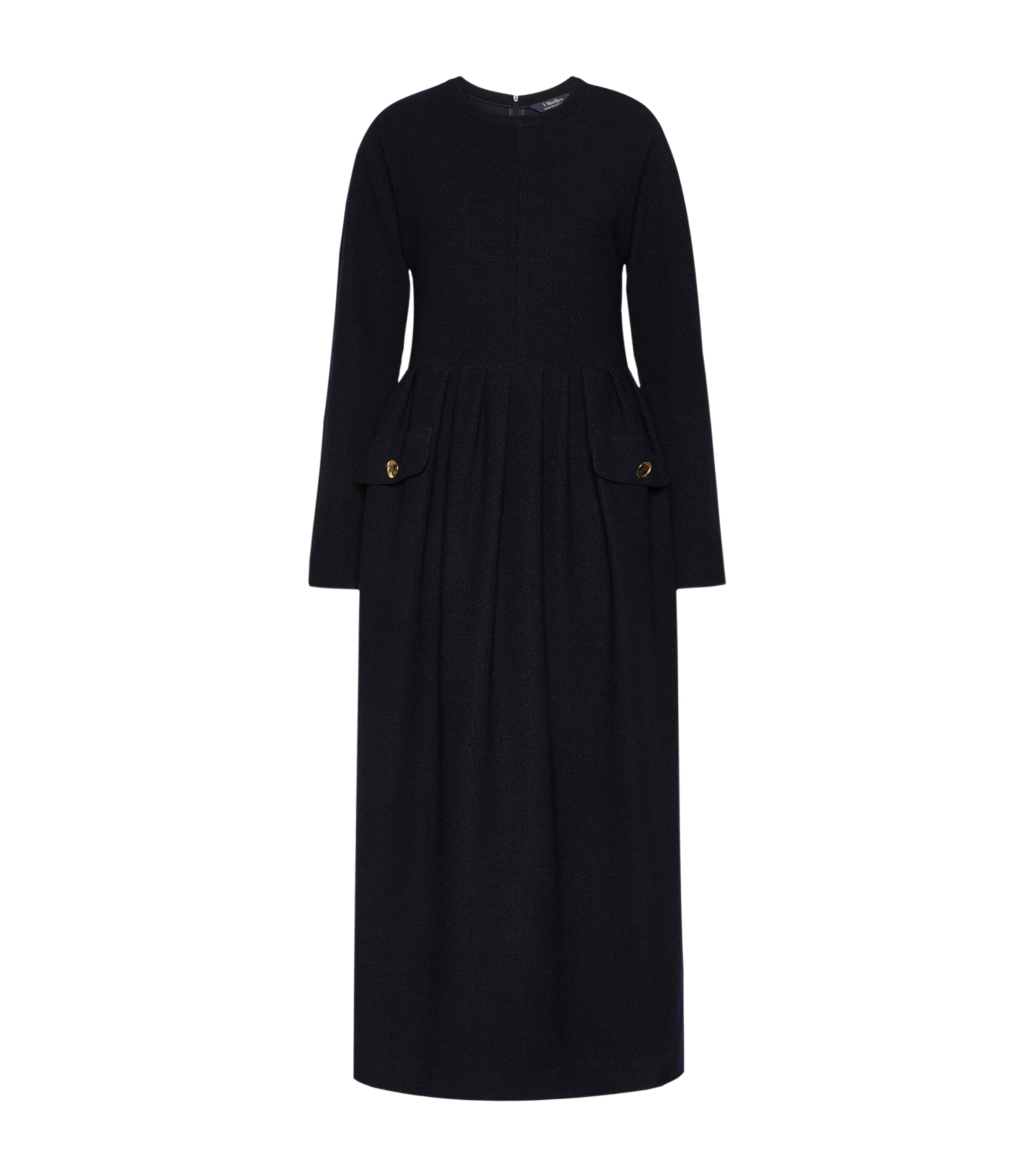 Max Mara Womens Jersey Pocket-Detail Midi Dress Ultramarine