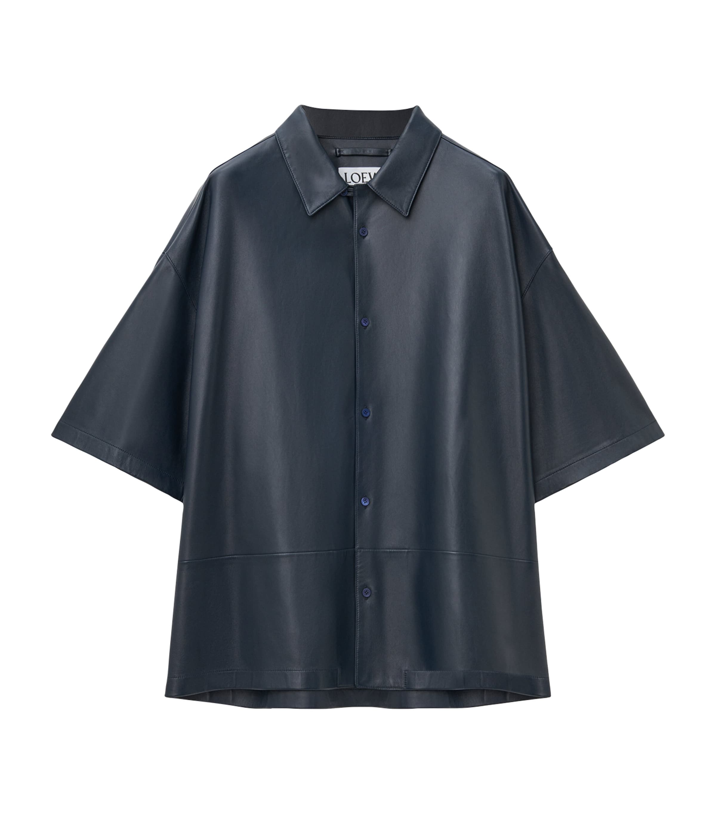 Leather Short-Sleeve Shirt