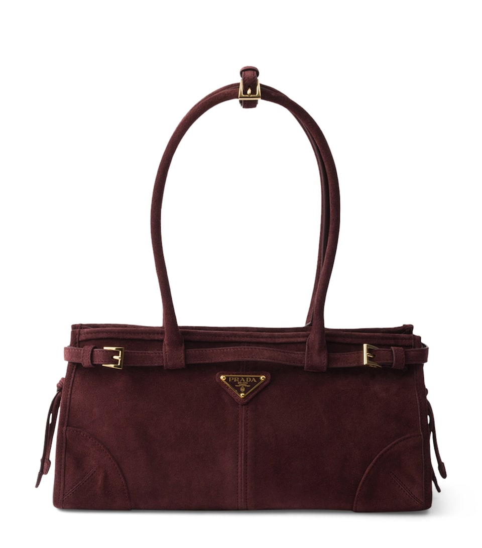 Medium Suede Bonnie Shoulder Bag