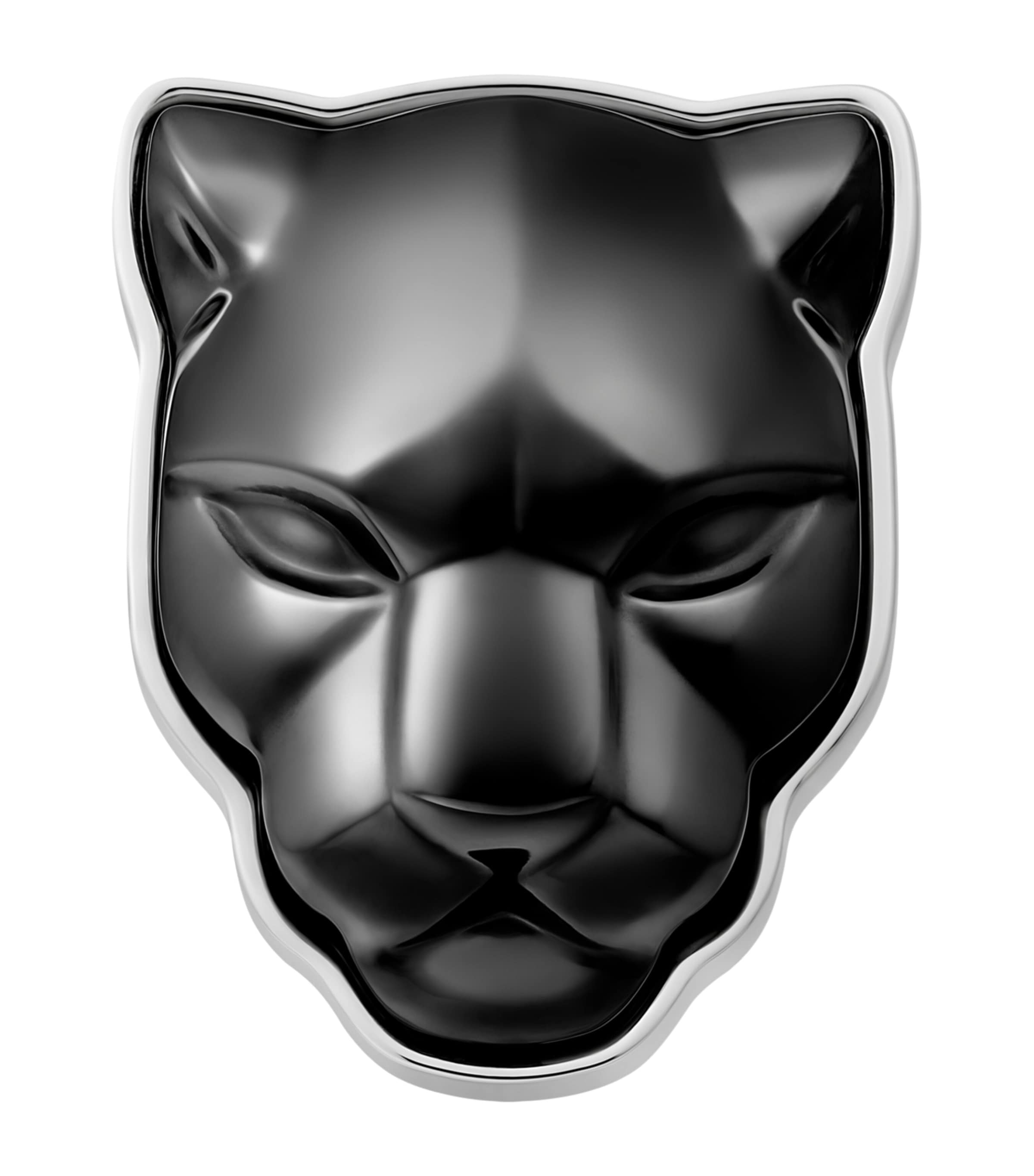 Sterling Silver and Ceramic Panthère de Cartier Cufflinks