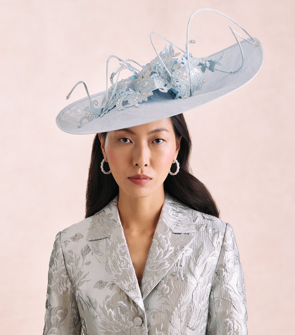 Vivien Sheriff Appliqué Equestrian Hat Ice Blue