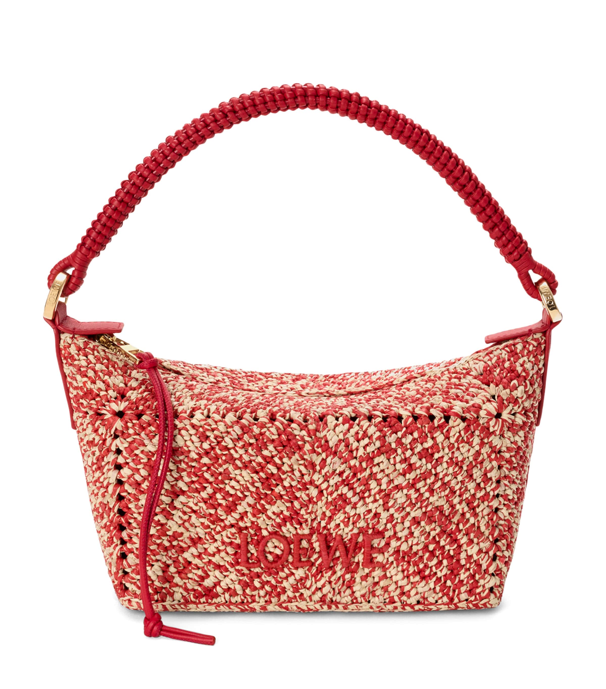 LOEWE x Paula’s Ibiza Raffia Cala Pouch Red
