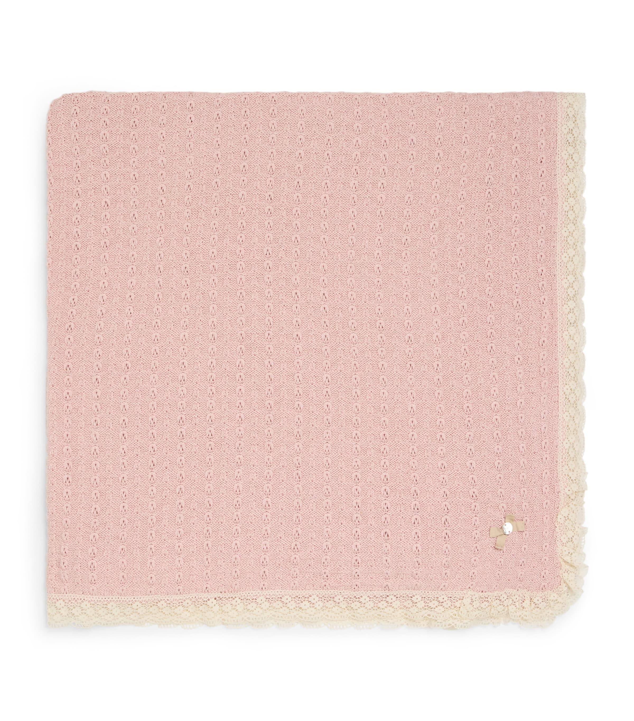 Cotton-Blend Lace Knitted Shawl