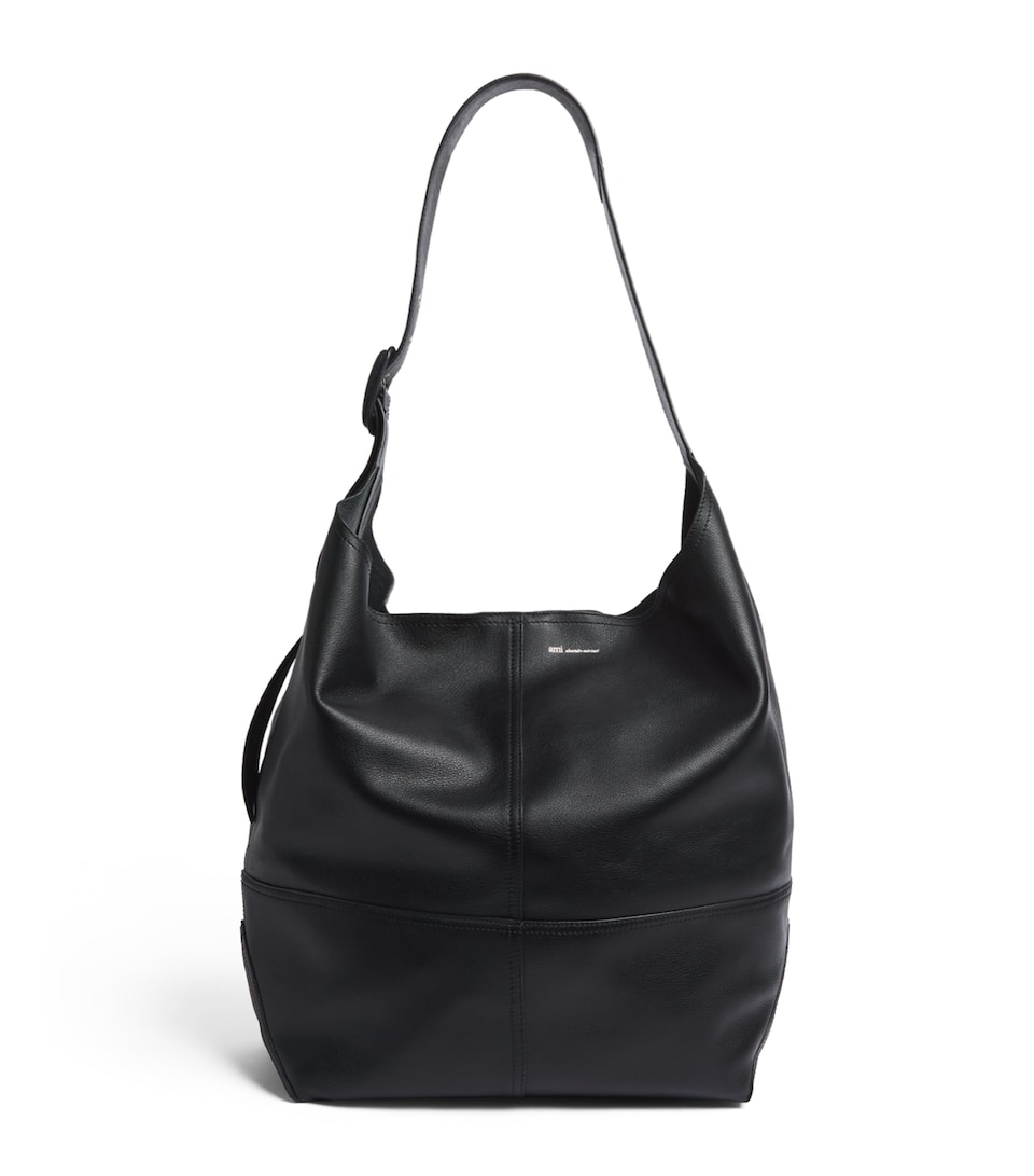 AMI Paris Leather Etienne Tote Bag Noir