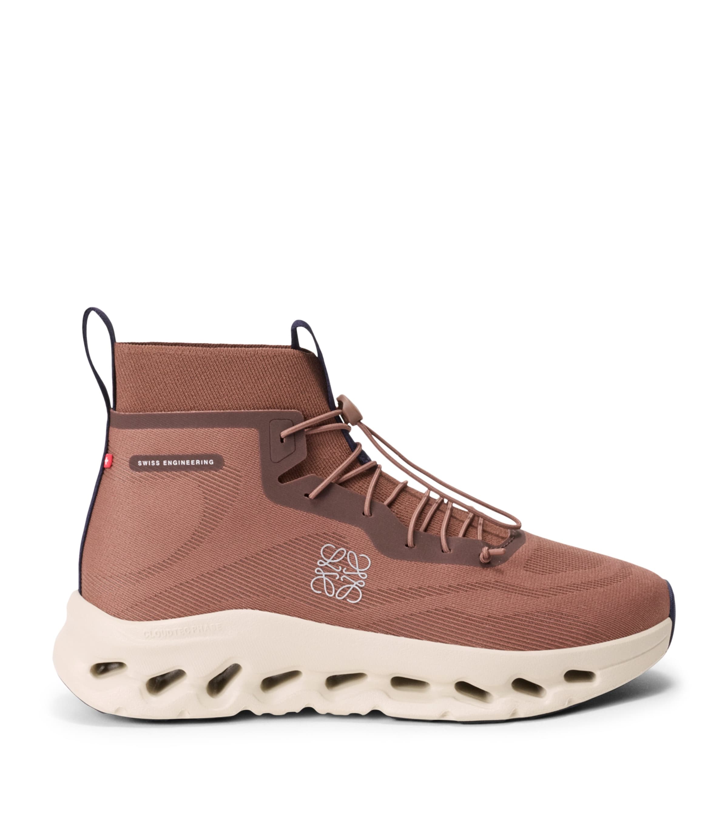 LOEWE Mens x On Cloudtilt High-Top Trainers Taupe/oatmeal/navy