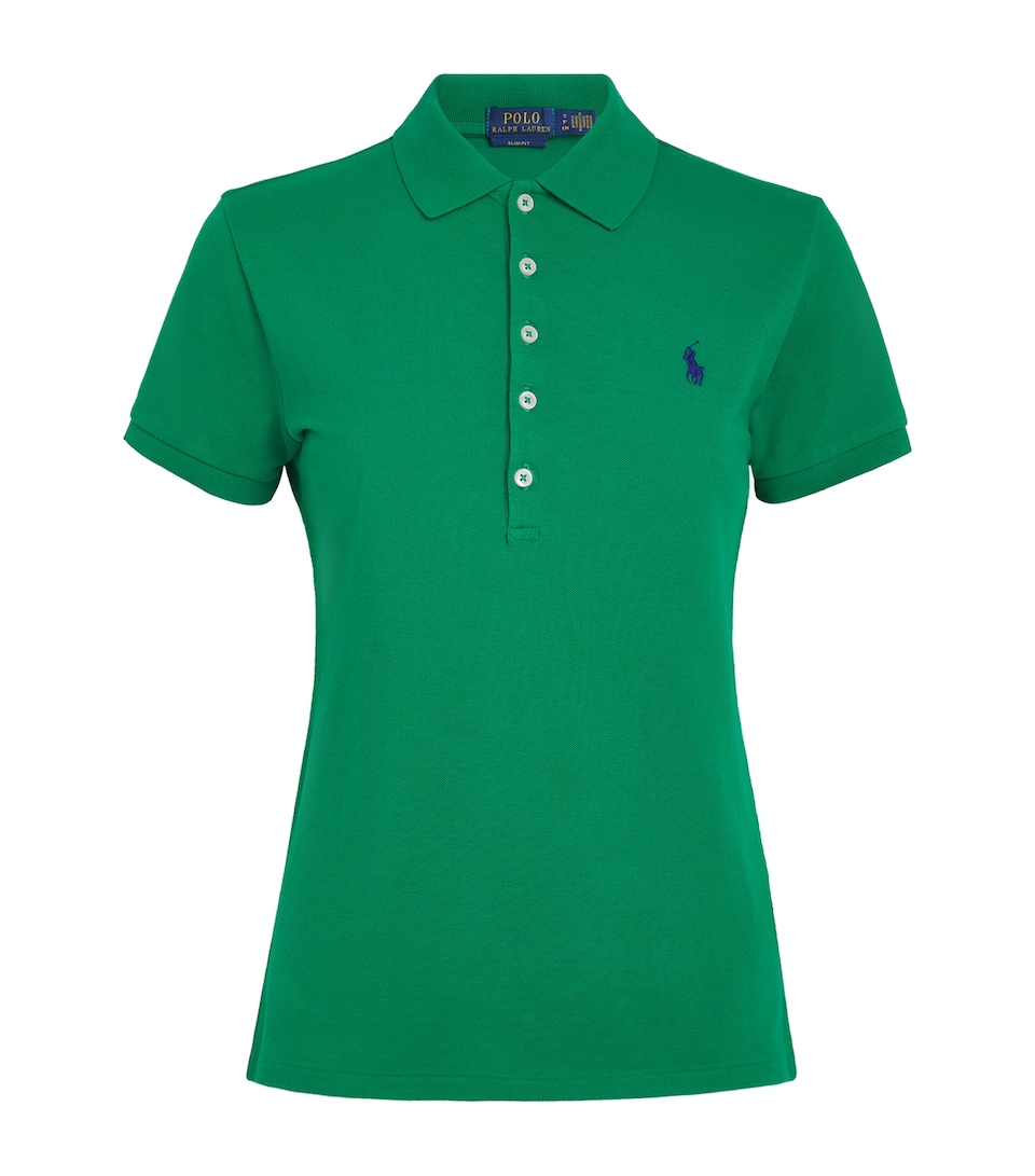 Polo Ralph Lauren Womens Stretch-Cotton Piqué Julie Polo Shirt
