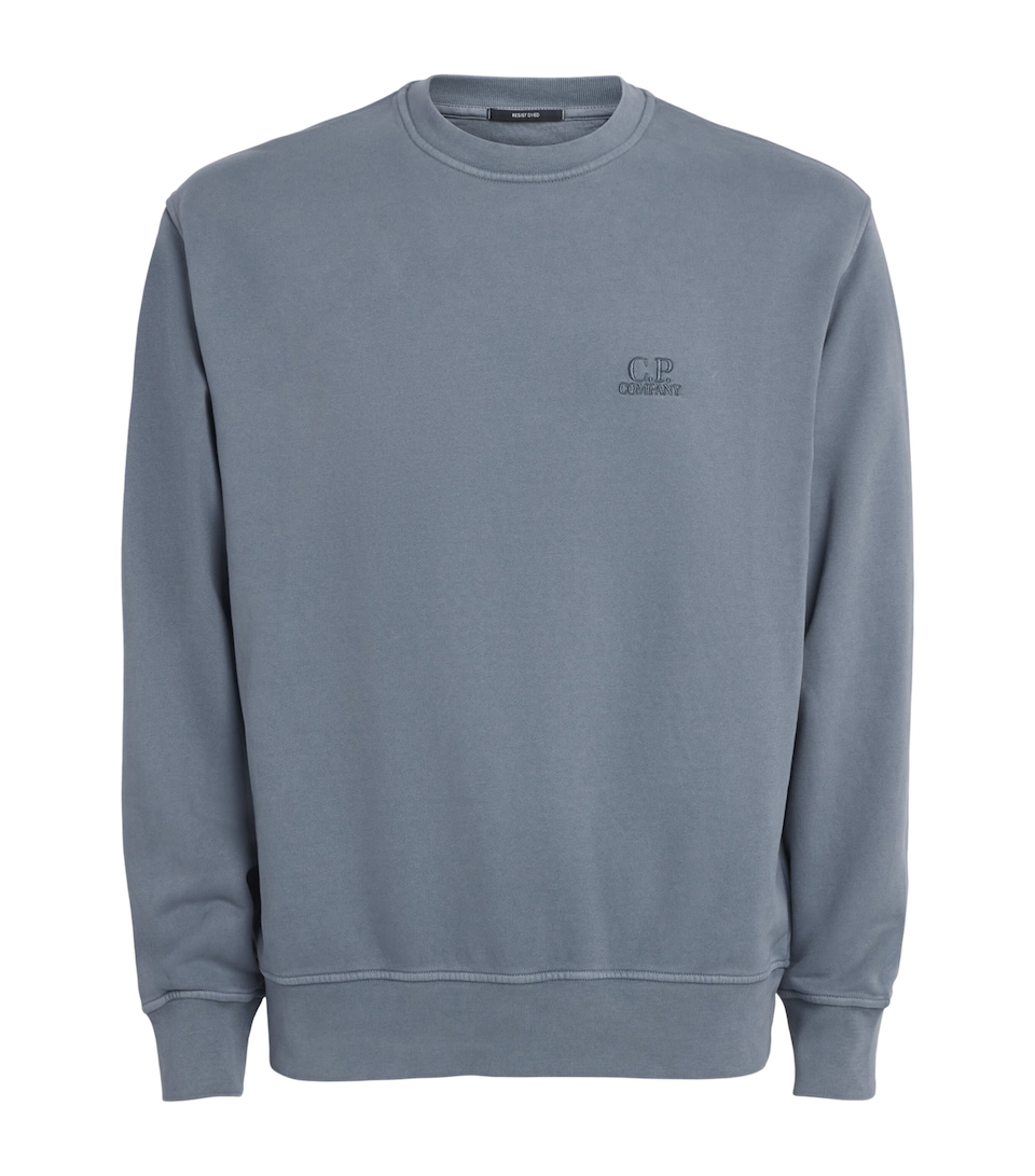C.P. Company Mens Cotton Embroidered Logo Sweatshirt