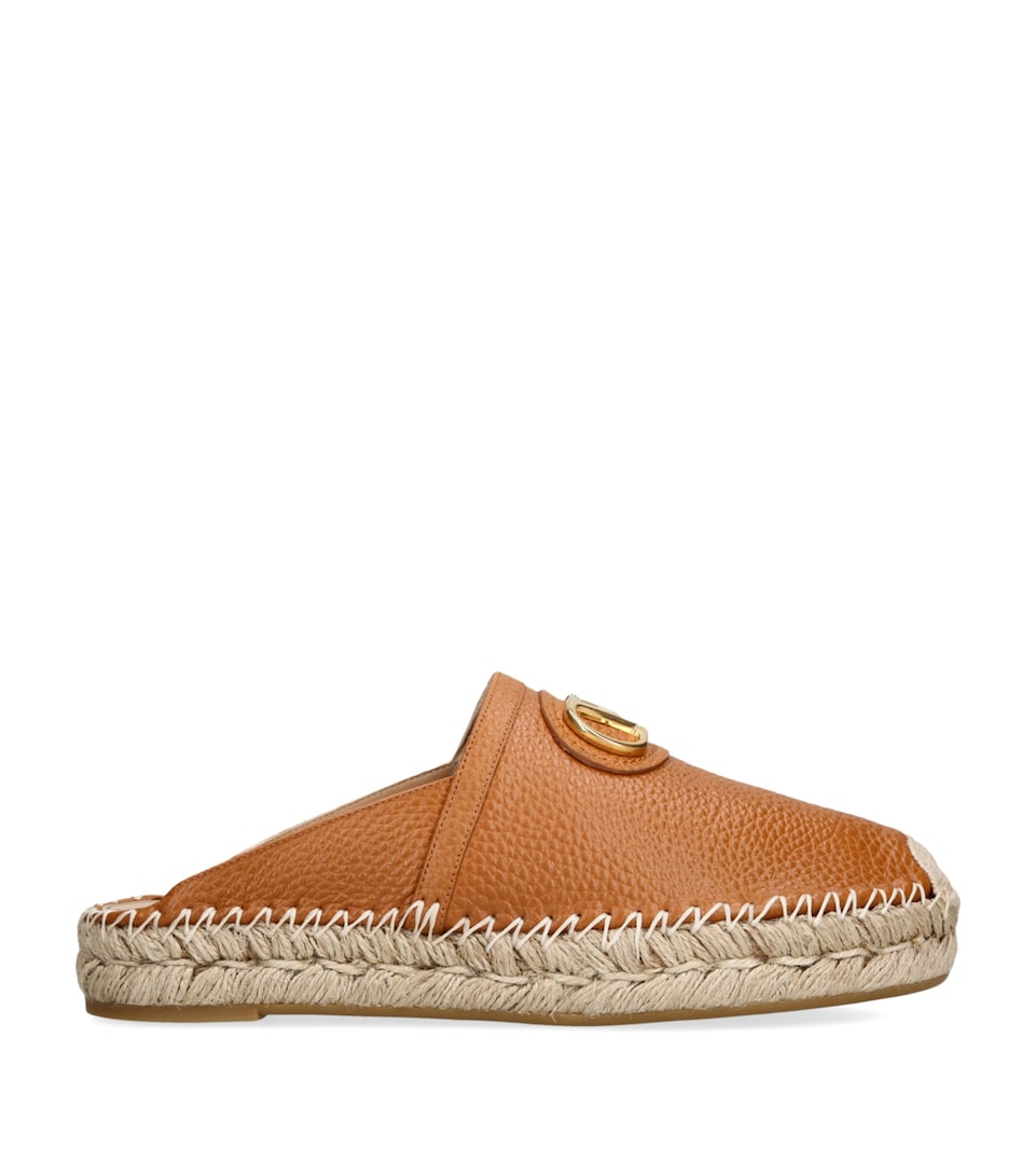 Leather Espadrille Mules