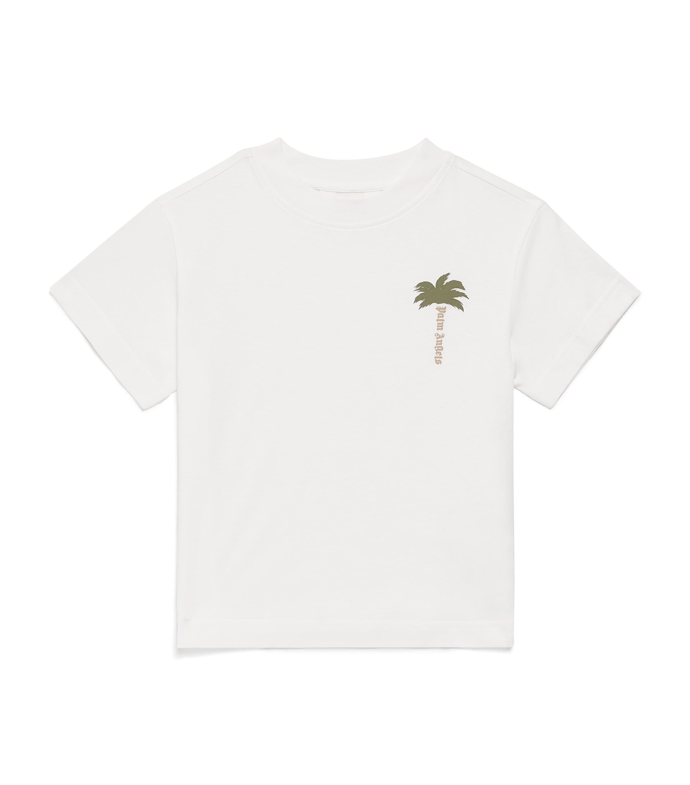 Palm Angels Kids Cotton Logo T-Shirt (4-12+ Years) Cocco/coconut