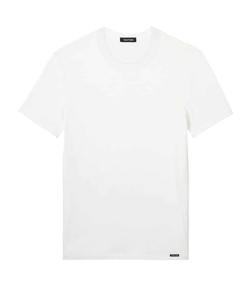 TOM FORD Mens Stretch-Cotton T-Shirt White