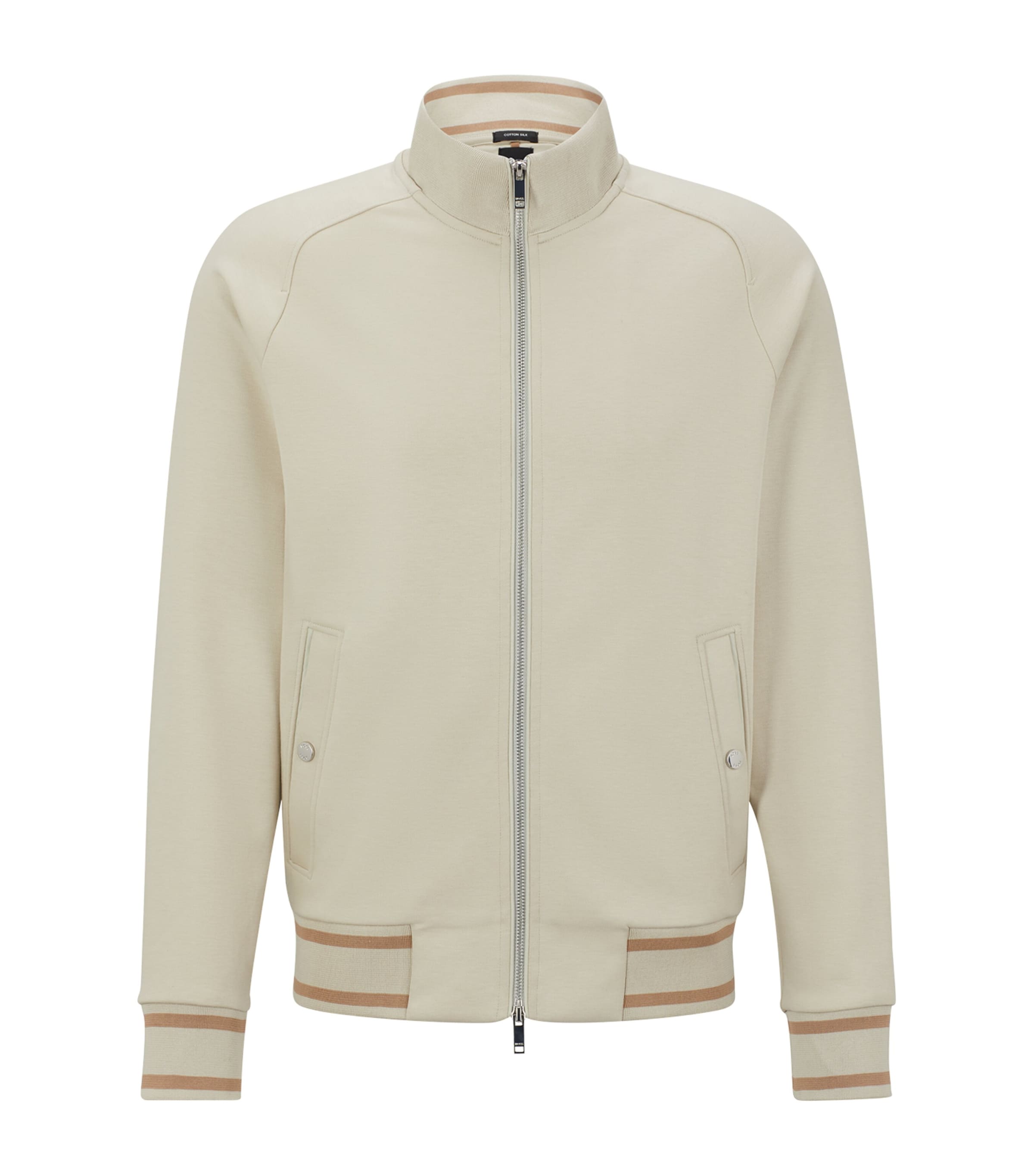 BOSS Mens Striped T-Smith Zip-Up Sweatshirt