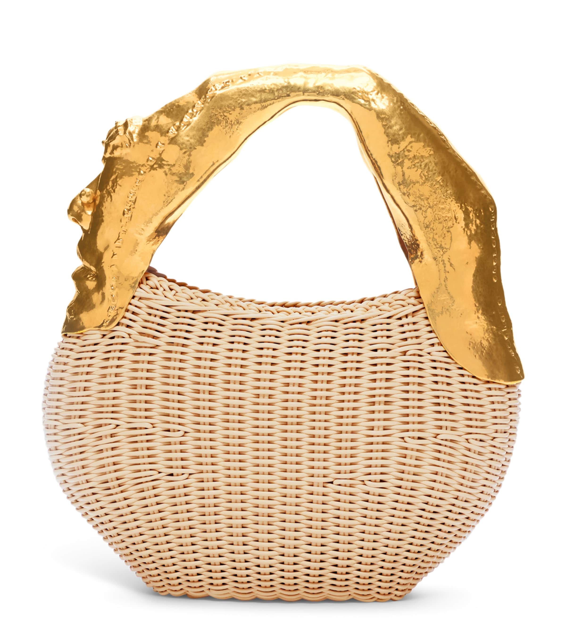 Schiaparelli Calfskin Anatomy Basket Bag Beige