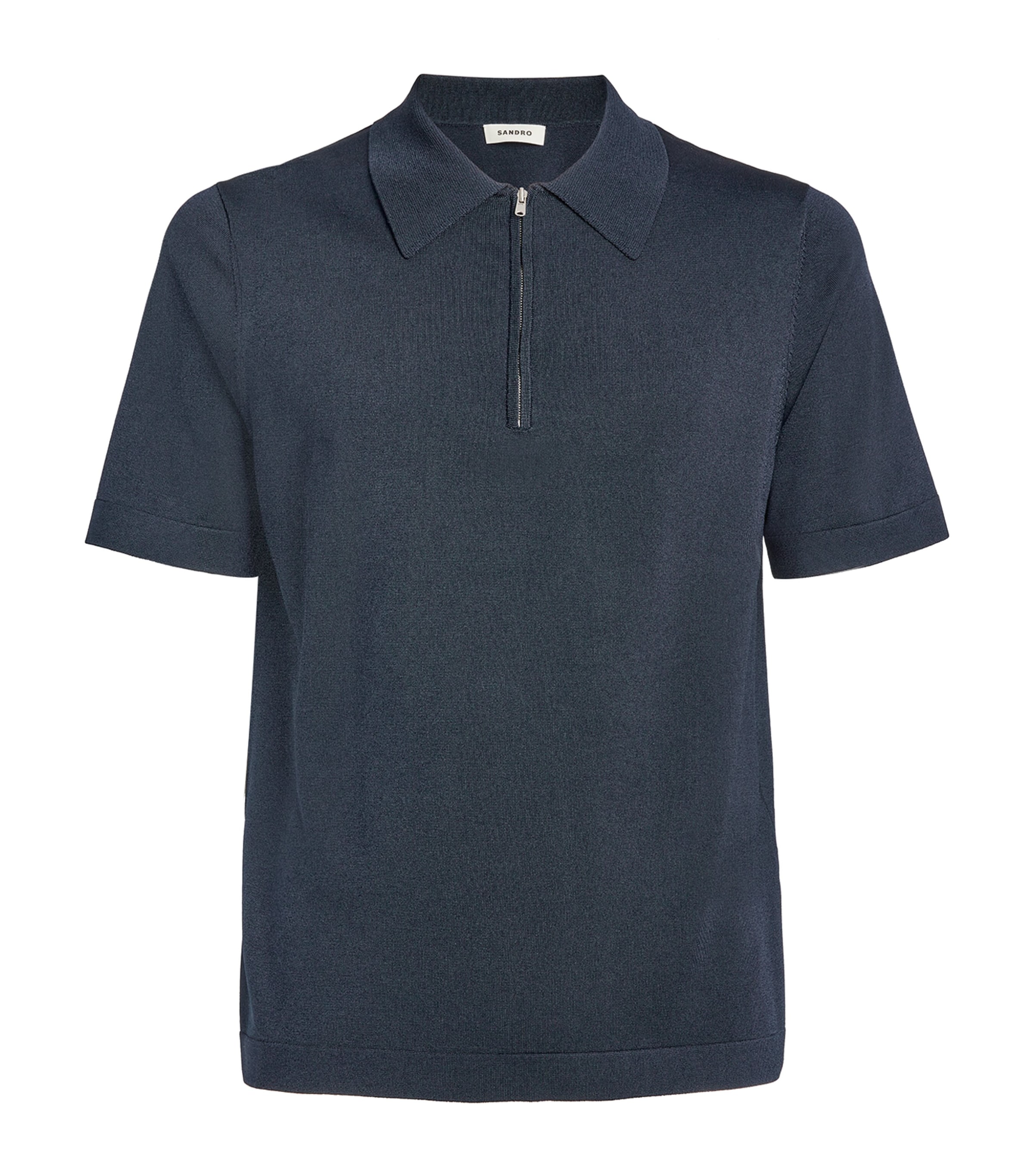 Sandro Paris Mens Polo Shirt Navy Blue