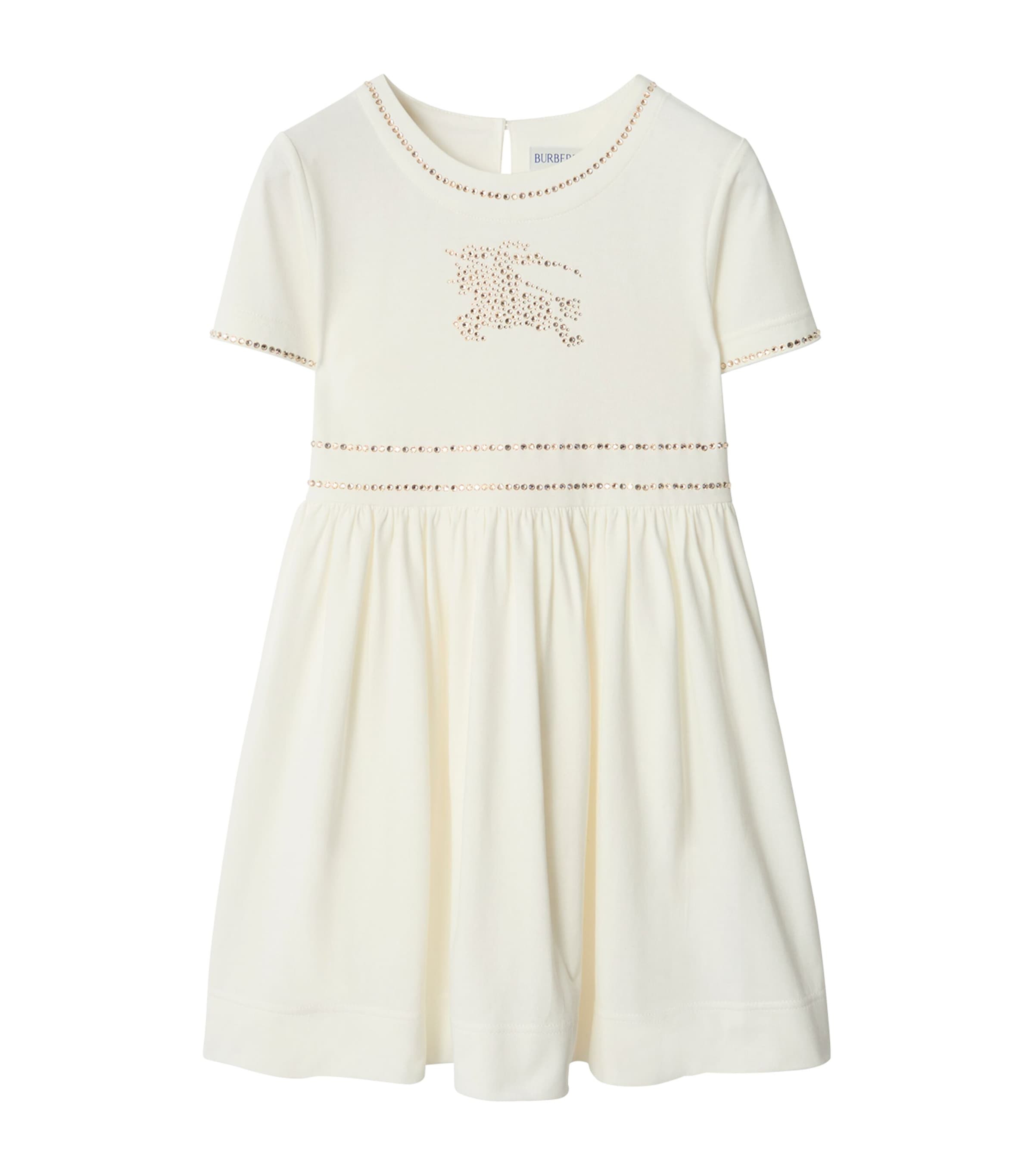 Crystal-Embellished Cotton EKD Dress (3-12 Years)