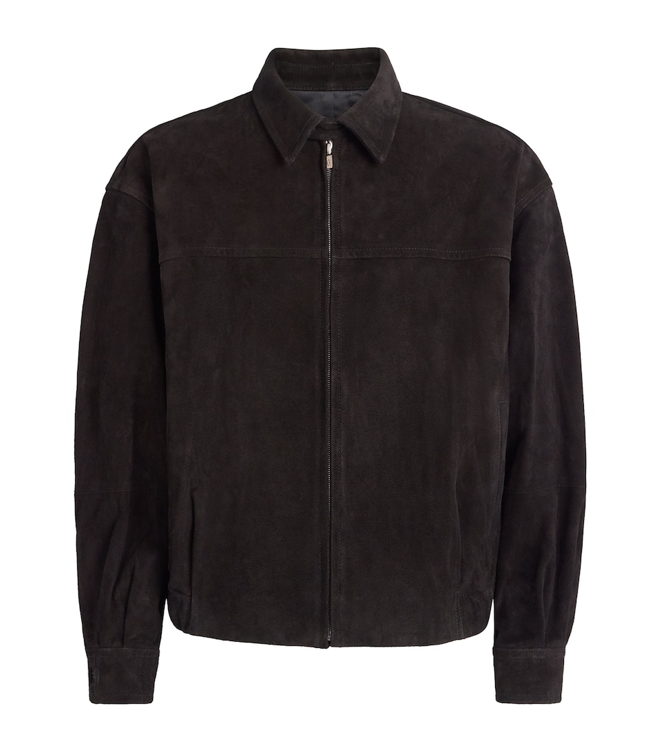 Le 17 Septembre Mens Suede Jacket Black