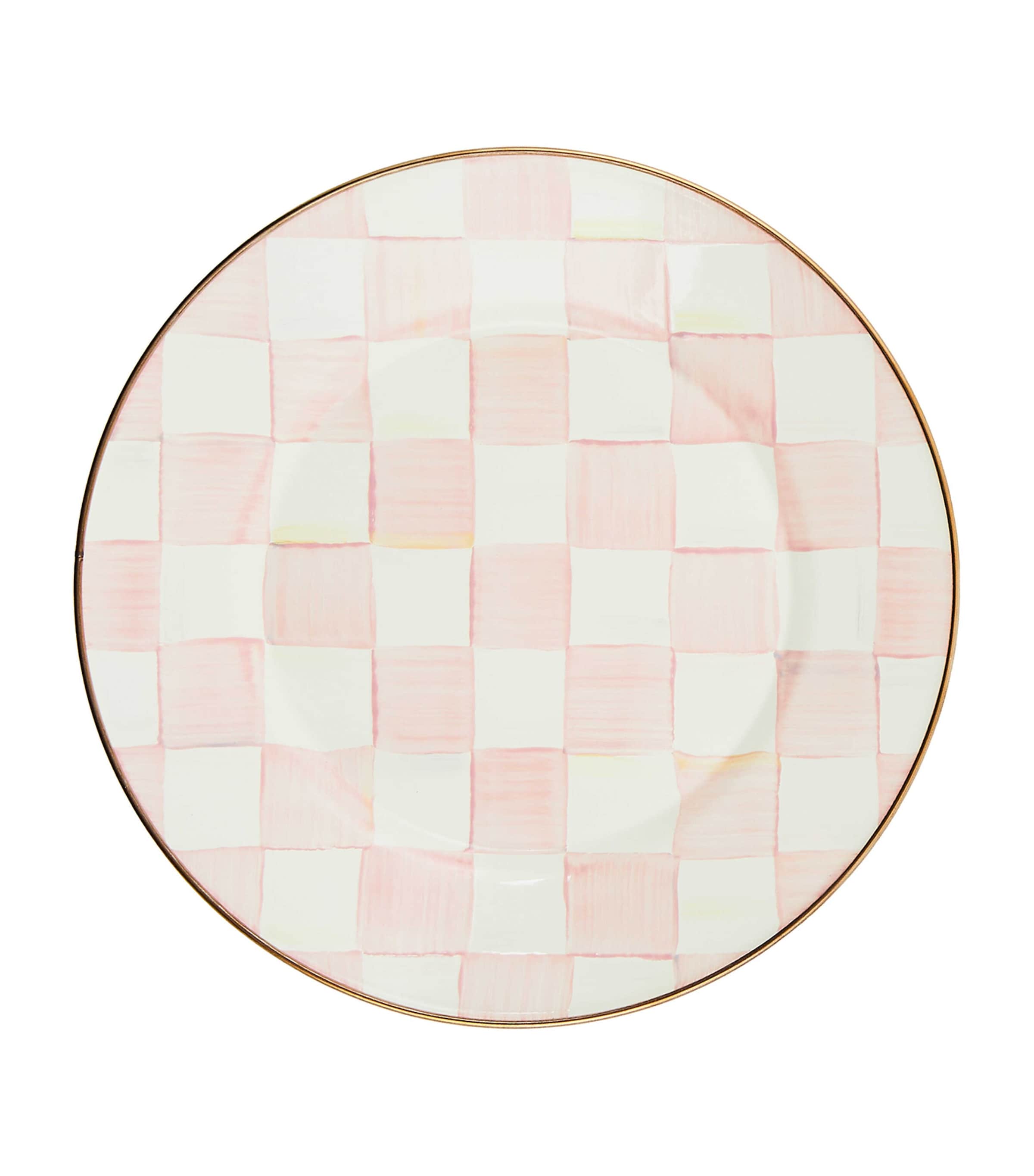 MacKenzie-Childs Rosy Check Dinner Plate (25cm) Pink