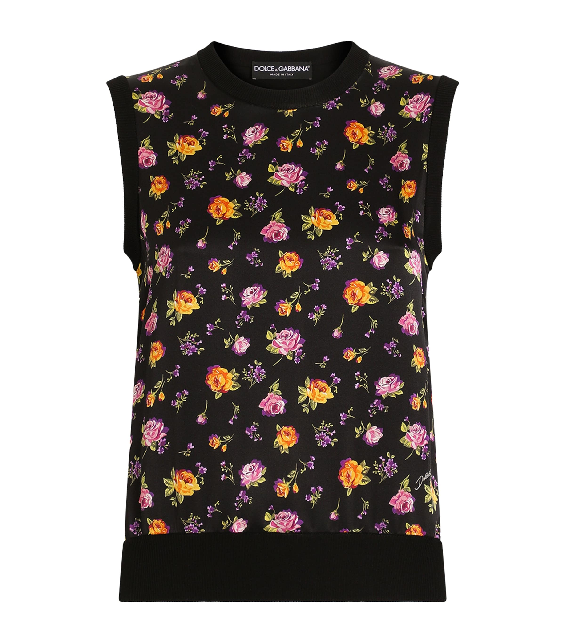 Silk Floral Tank Top