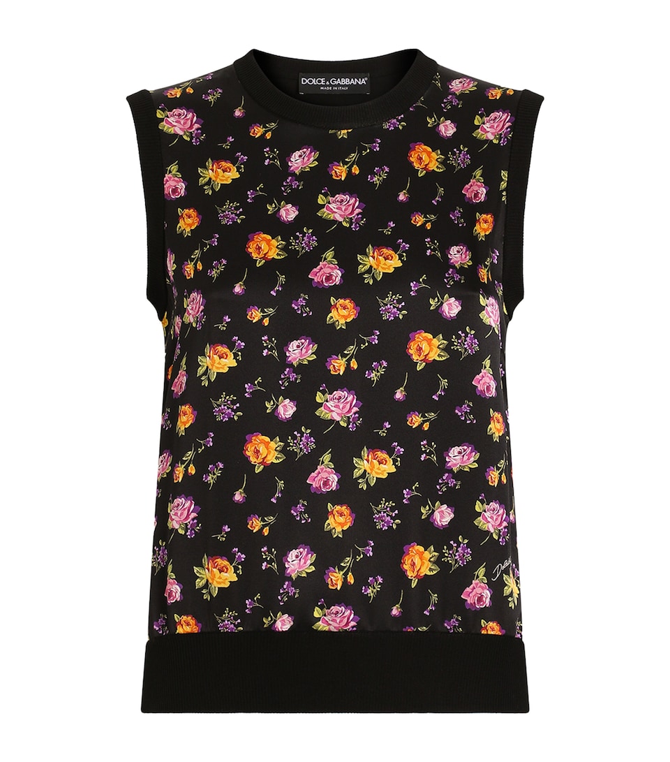 Silk Floral Tank Top