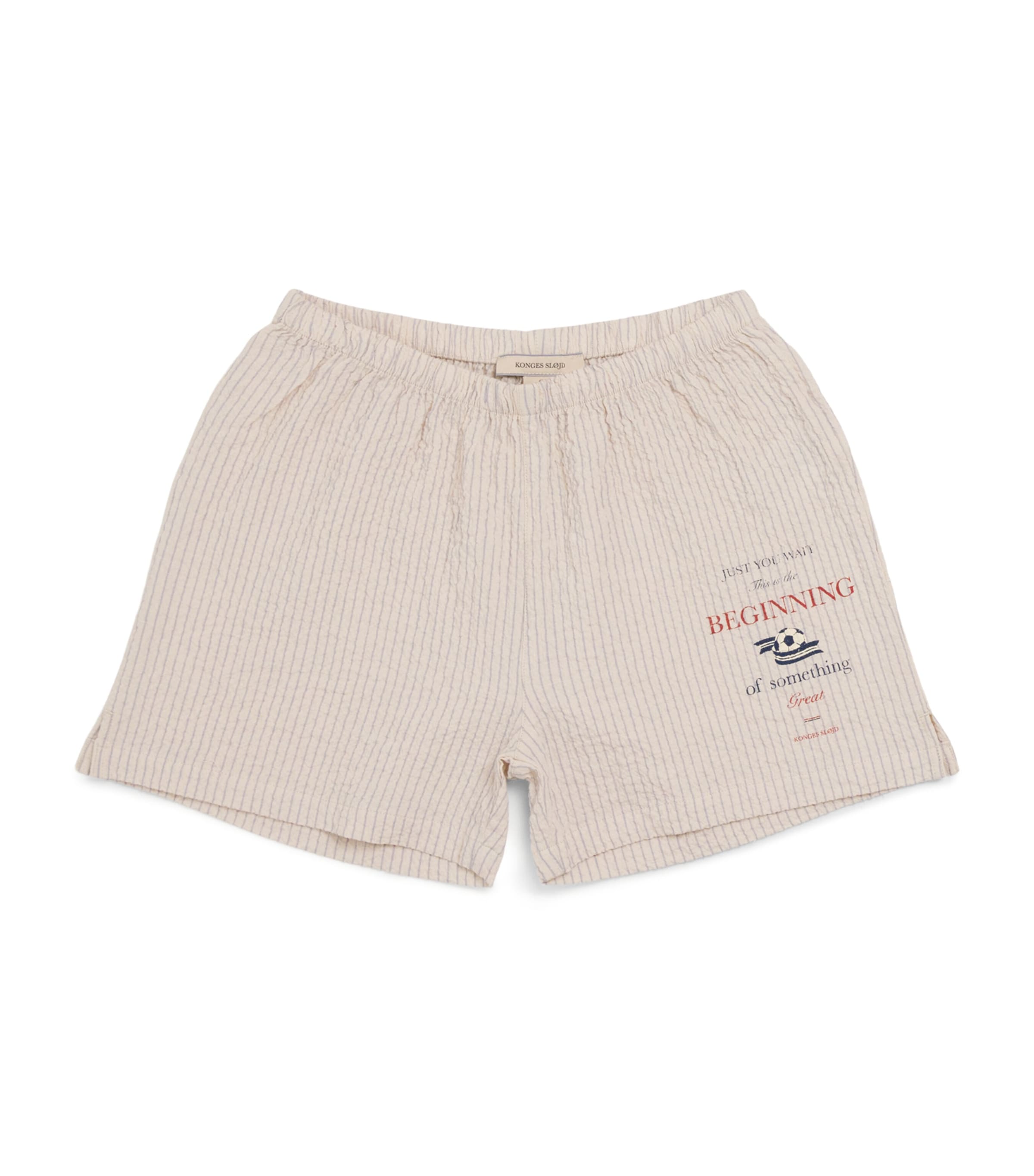 KONGES SLOJD Seersucker Stripe Elliot Shorts (9 Months-10 Years) Tradewinds