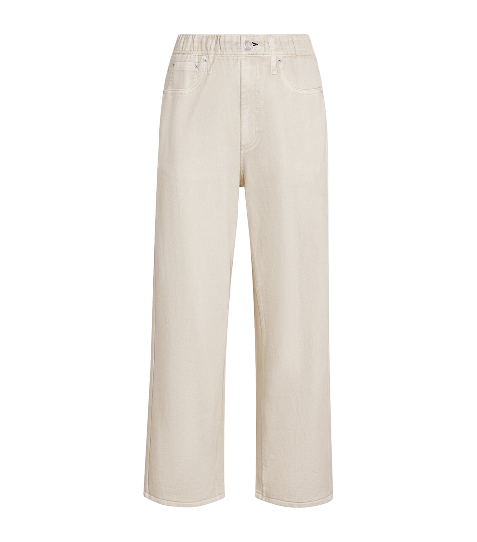 Rag & Bone Womens Miramar Wide-Leg Trousers Ecru