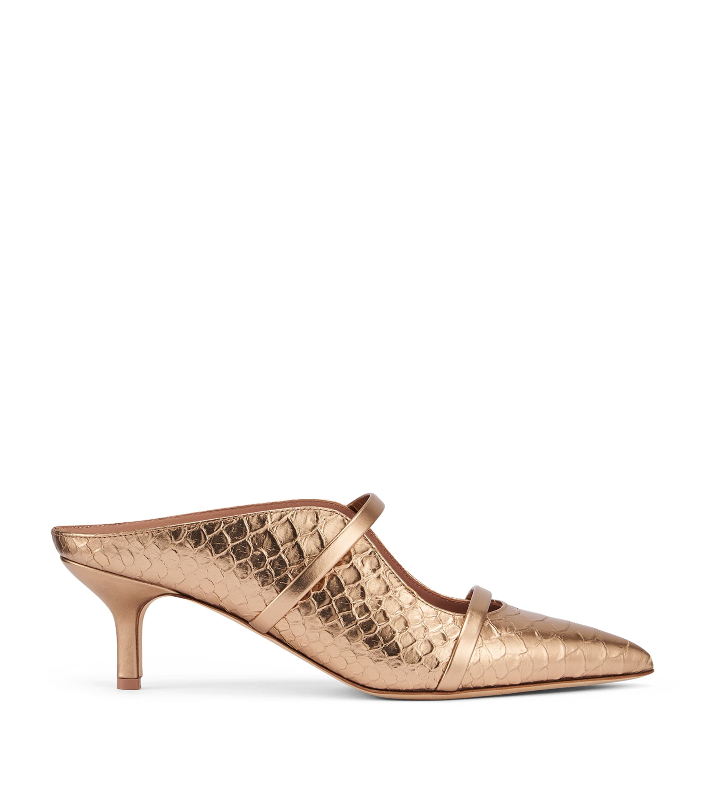Malone Souliers Metallic Leather Maureen Pumps 45 Gold
