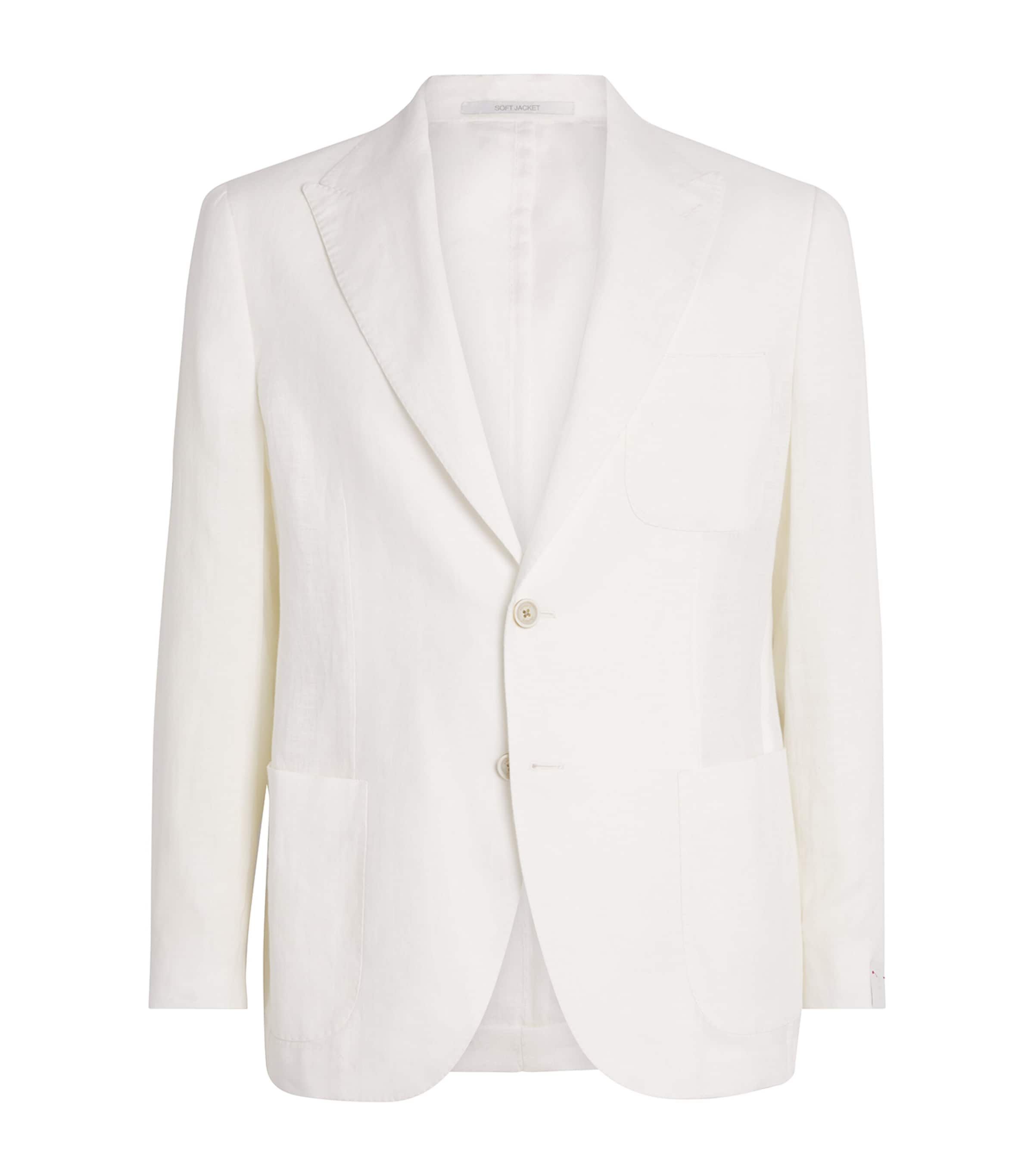 x Harrods Linen Single-Breasted Blazer